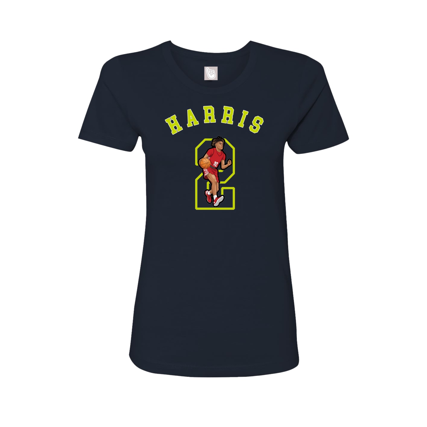 Fitted Women's Tee — Shirsey Arch in Navy