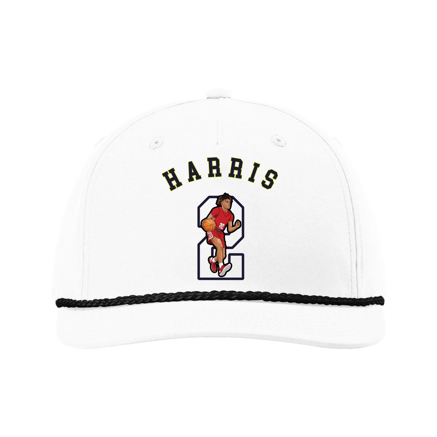 Five-Panel Classic Rope Cap — Shirsey Arch in White