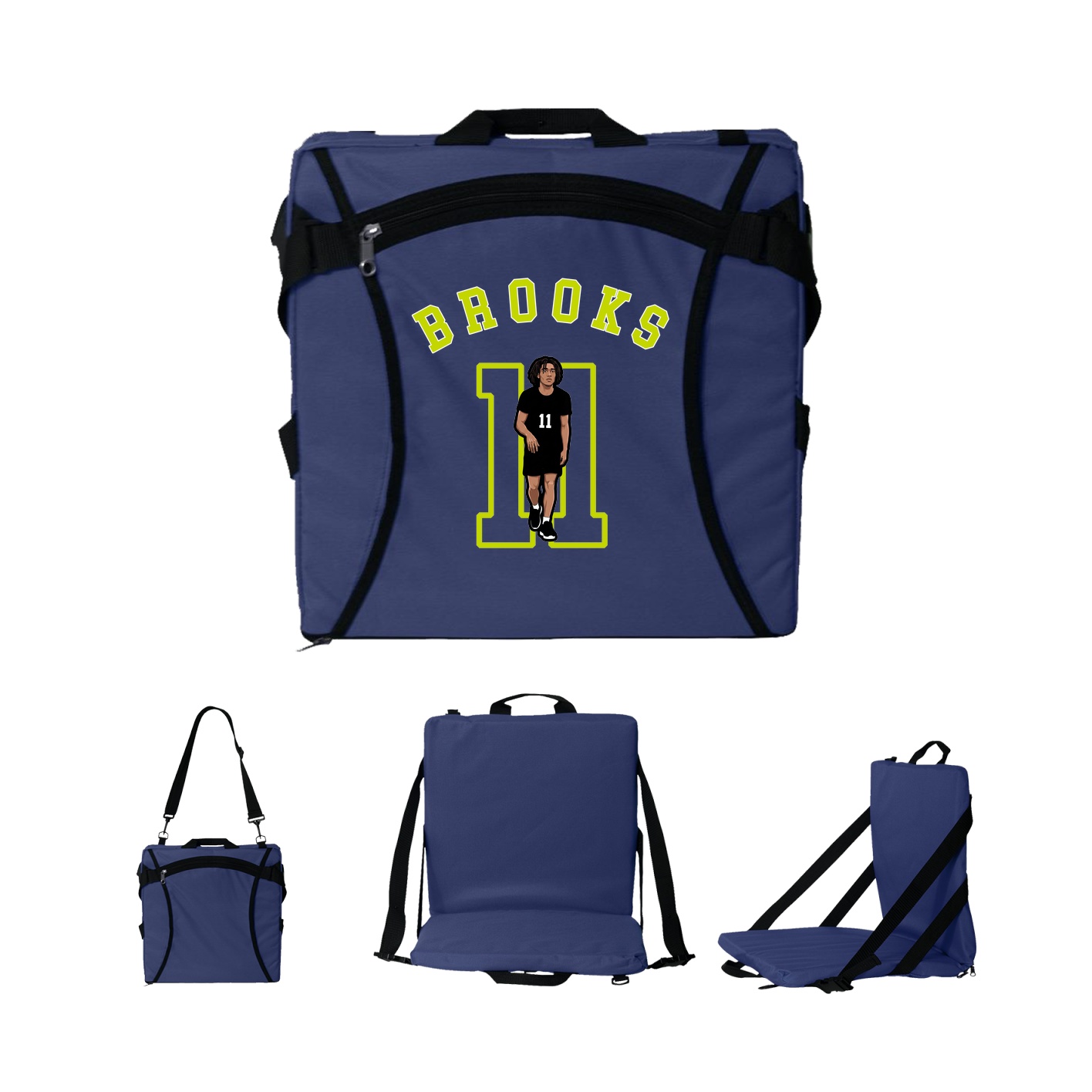 Folding Stadium Seat — Shirsey Arch in Navy