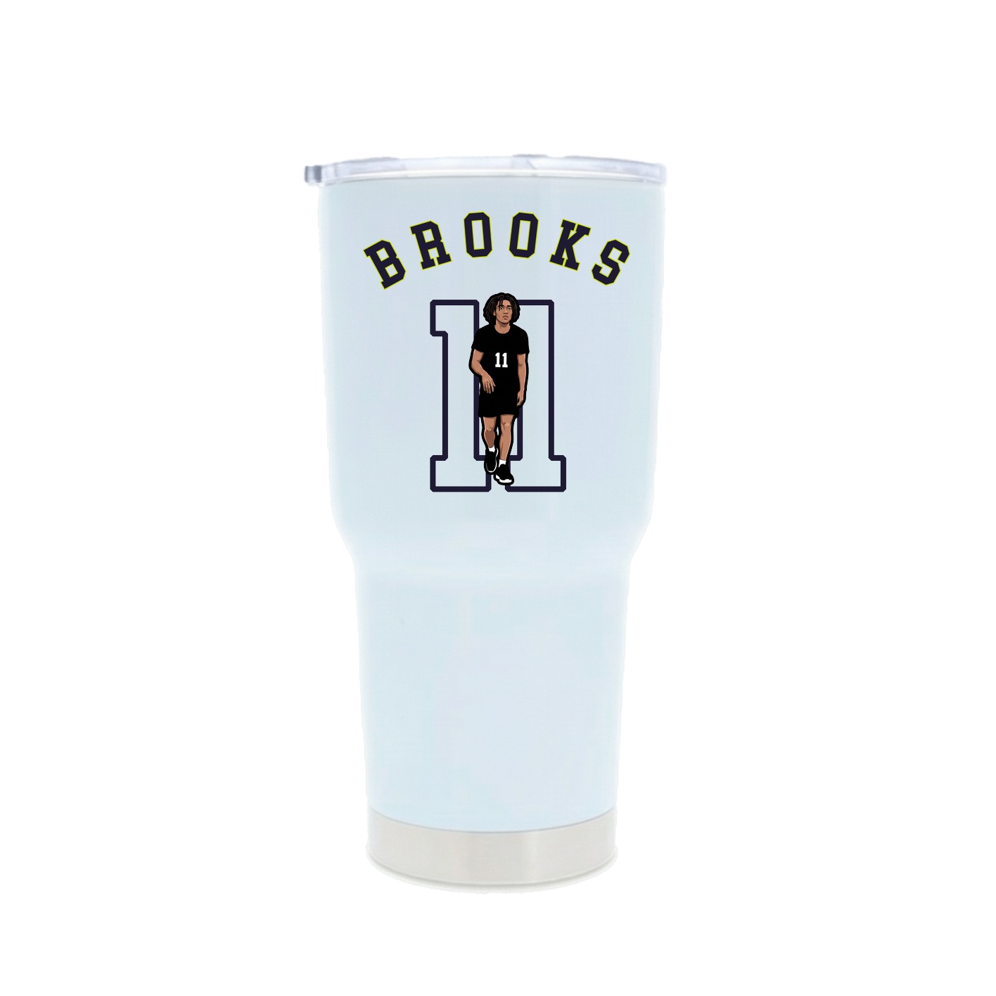 30oz Stainless Steel Tumbler — Shirsey Arch in White