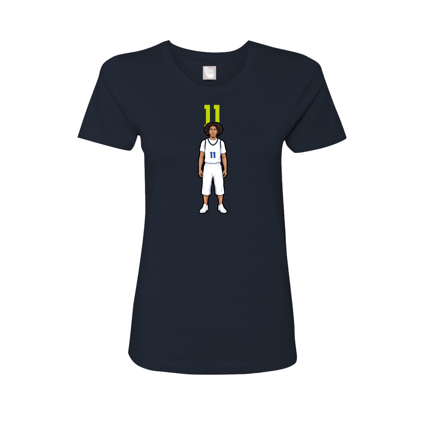 Womens Tee — Number Top in Navy