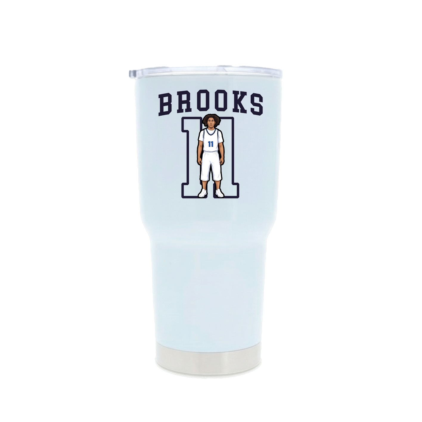 30oz Stainless Steel Tumbler — Shirsey in White