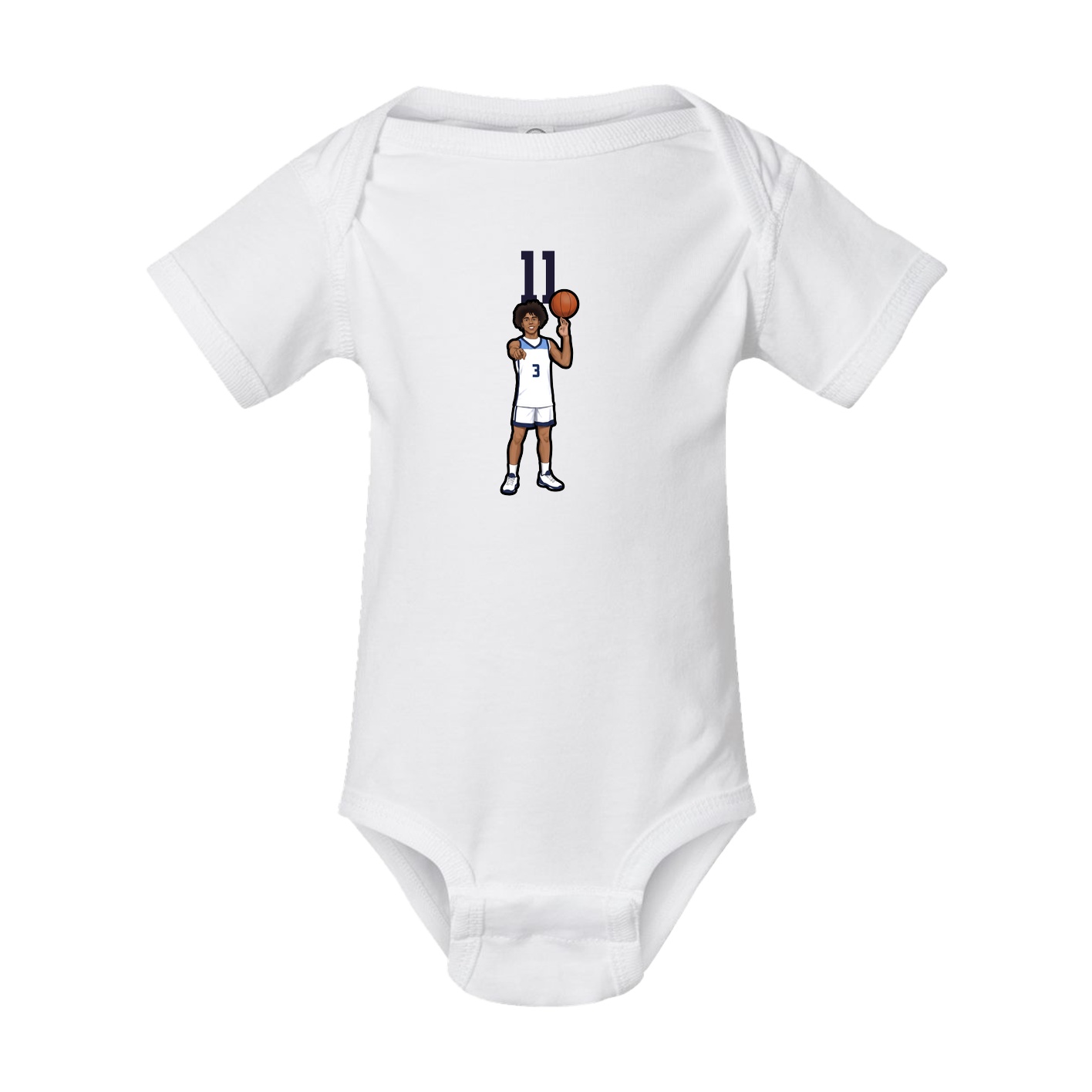 Baby Onesie — Number Top in White