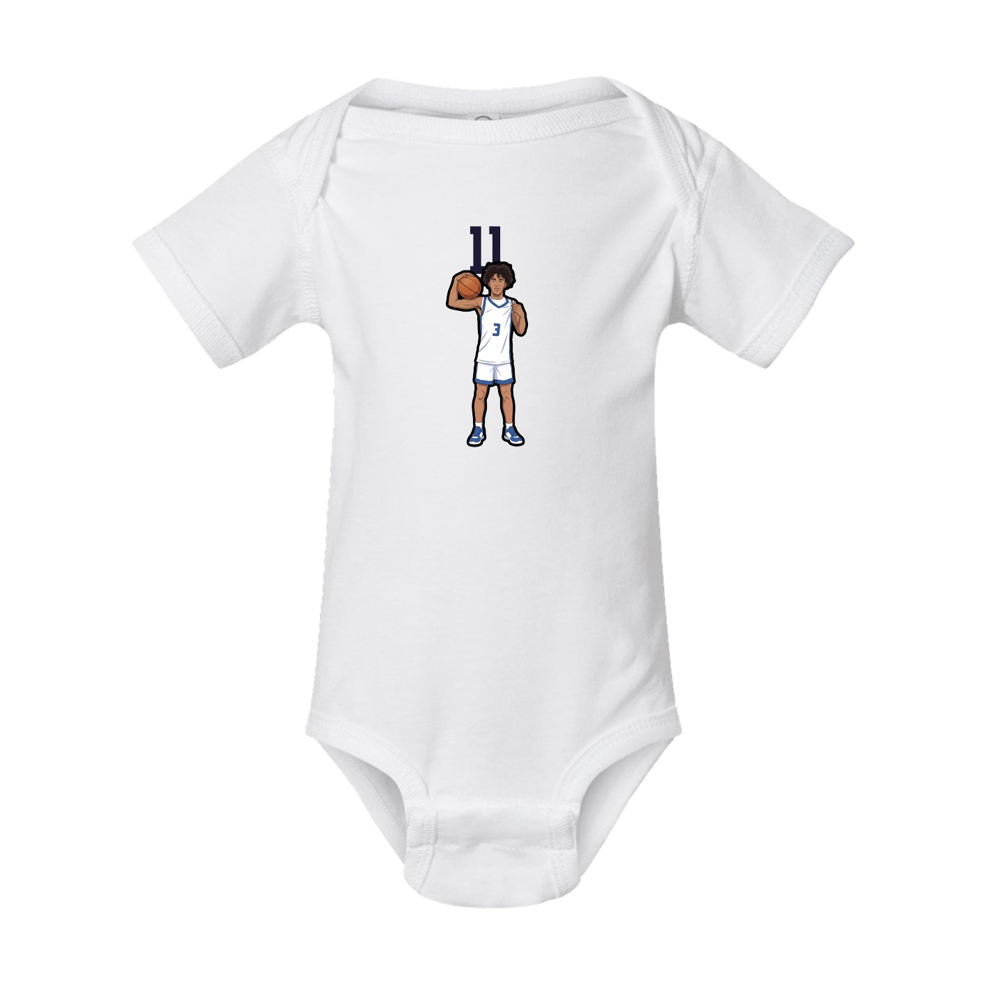 Baby Onesie — Number Top in White