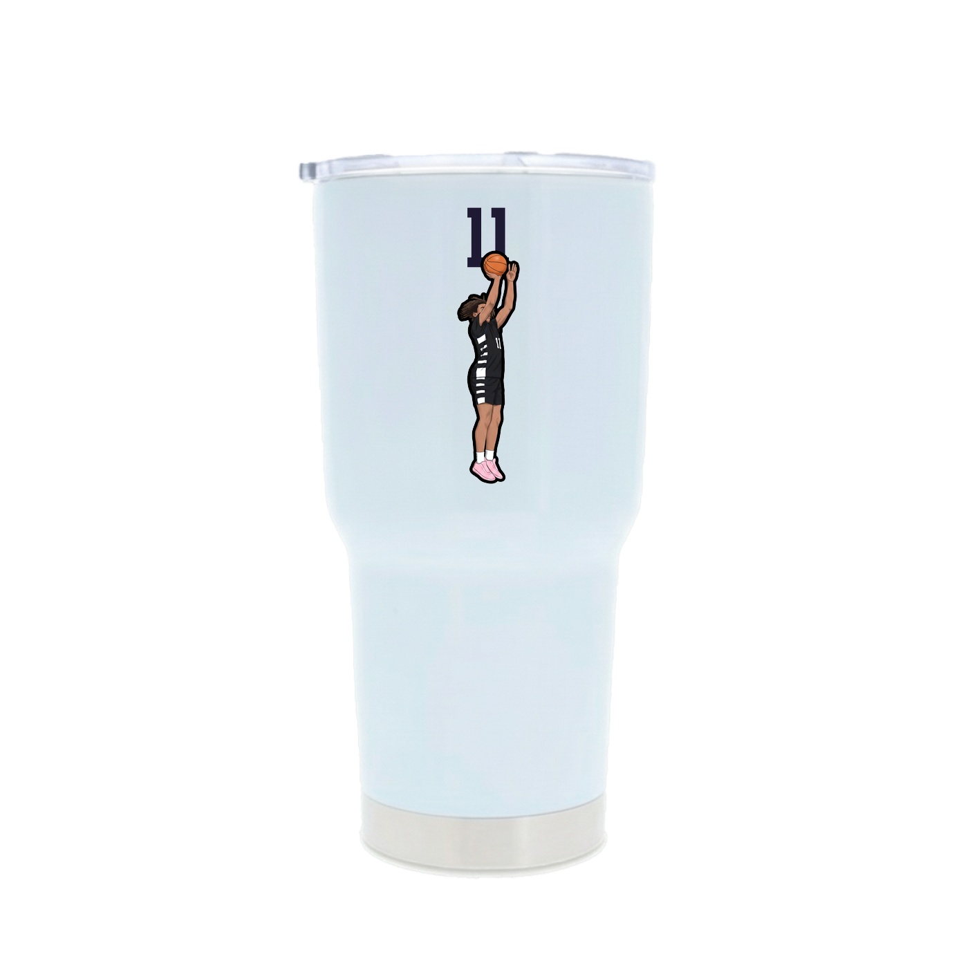 30oz Stainless Steel Tumbler — Number Top in White