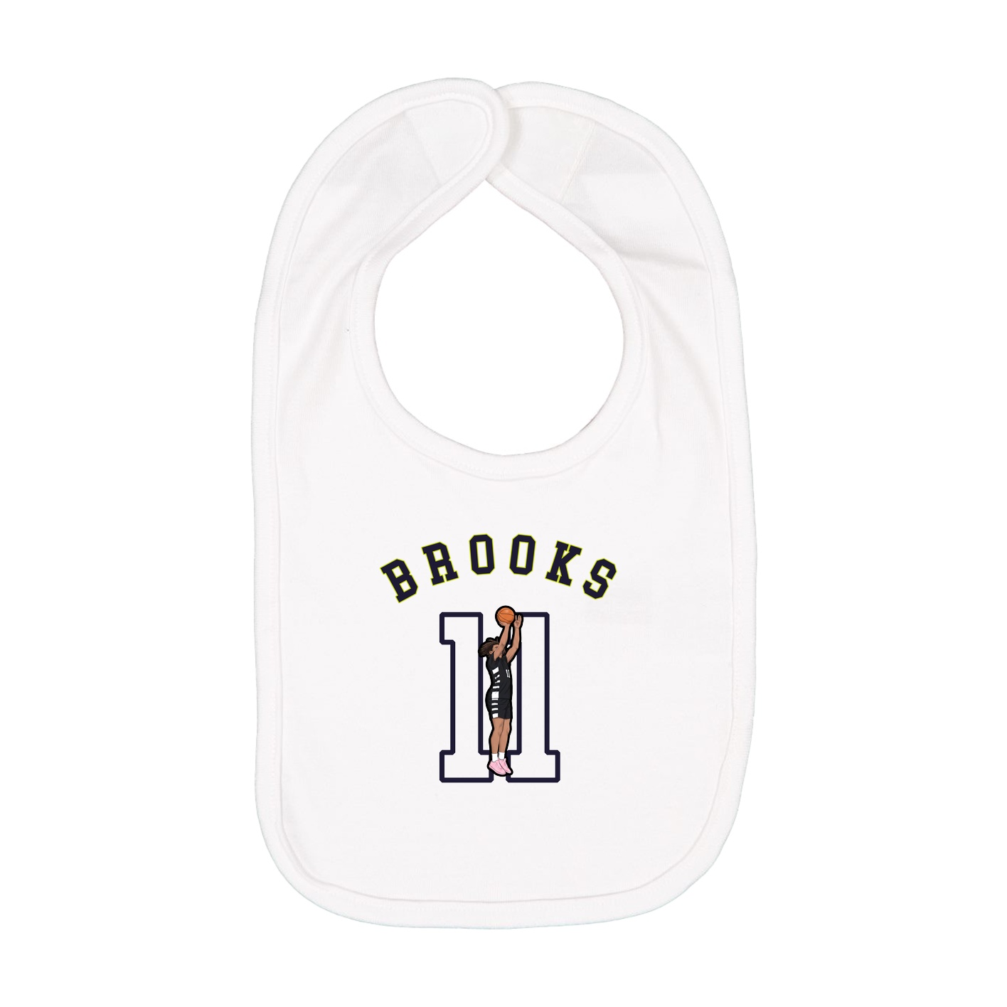 Infant Bib — Shirsey Arch in White