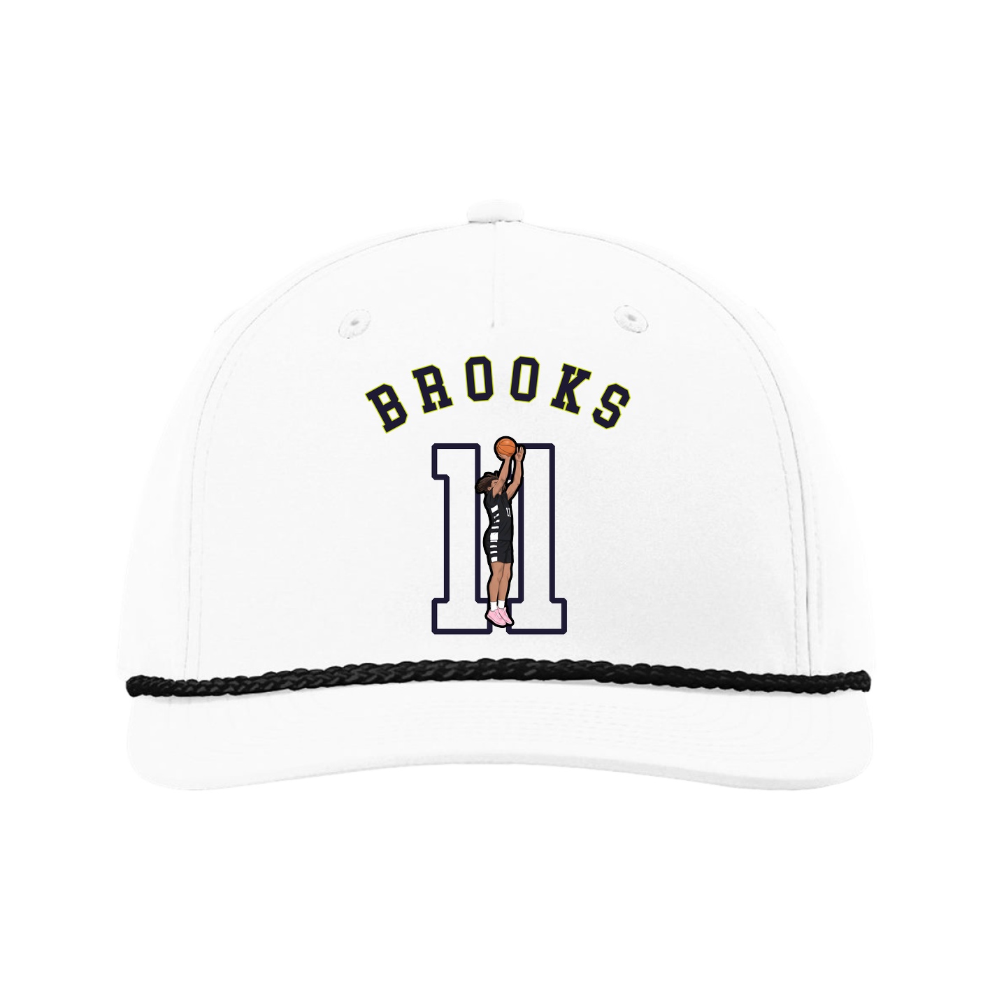 Five-Panel Classic Rope Cap — Shirsey Arch in White