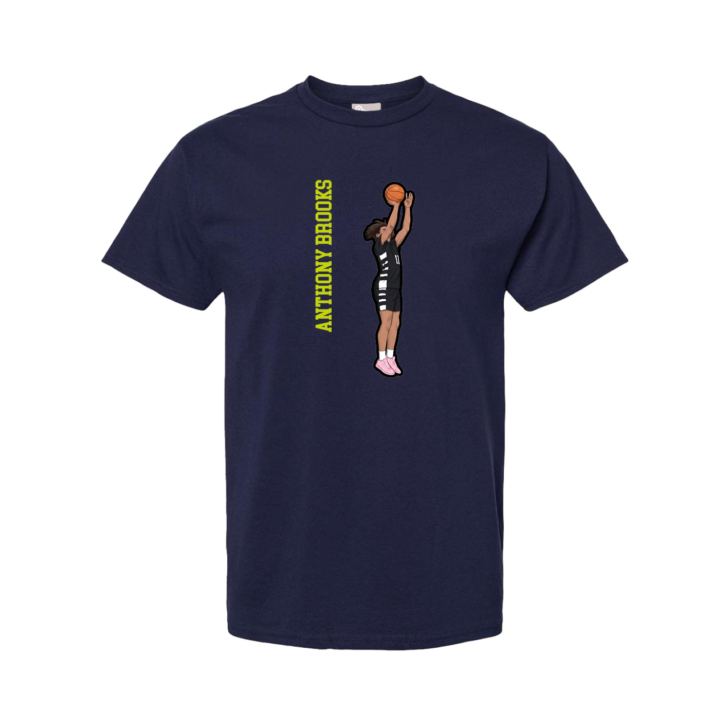 Youth Tee — Name Vertical in Navy