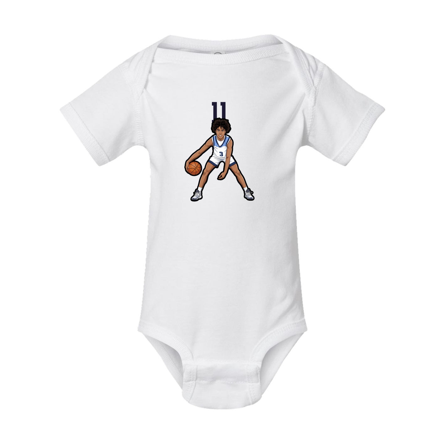 Baby Onesie — Number Top in White