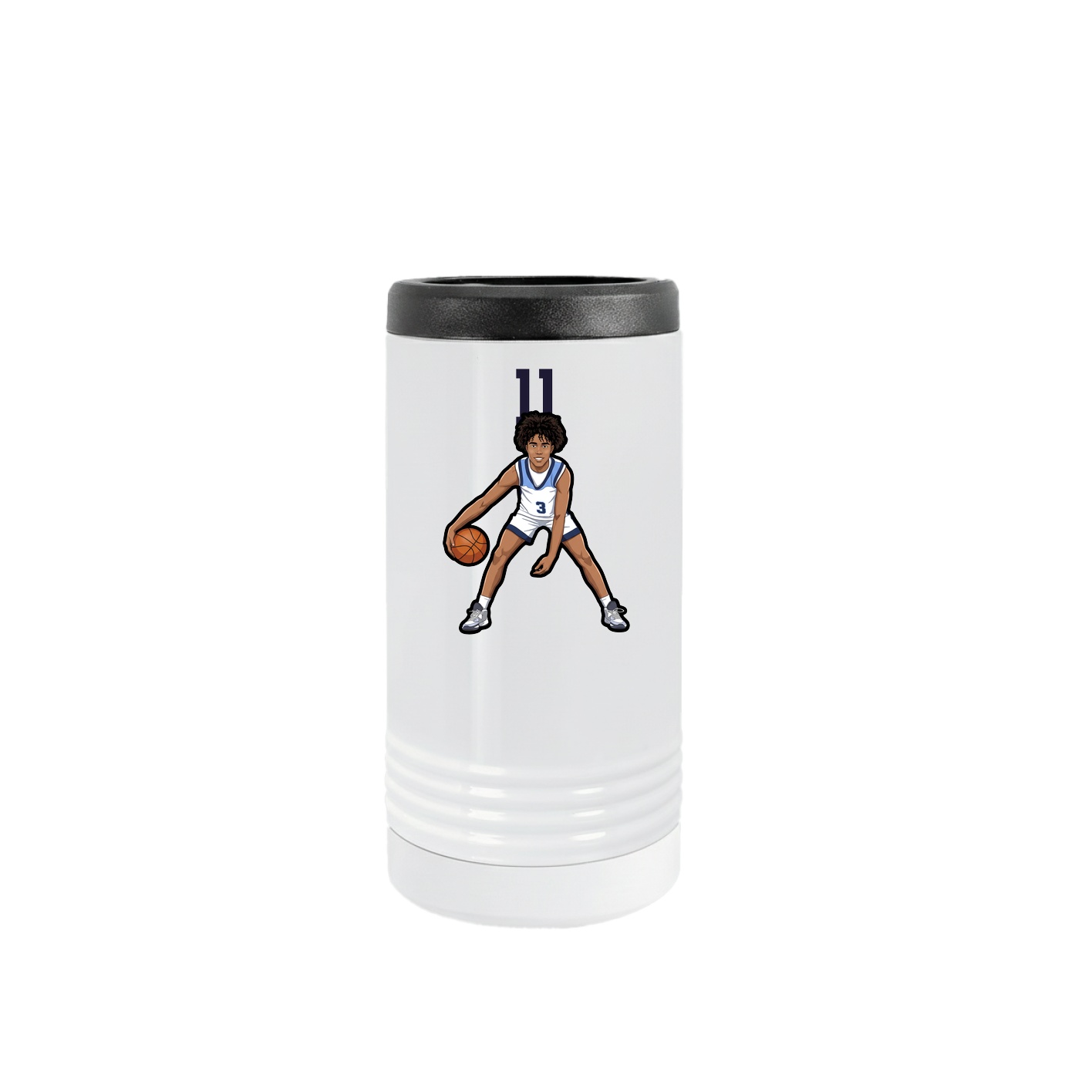Slim Beverage Holder — Number Top in White