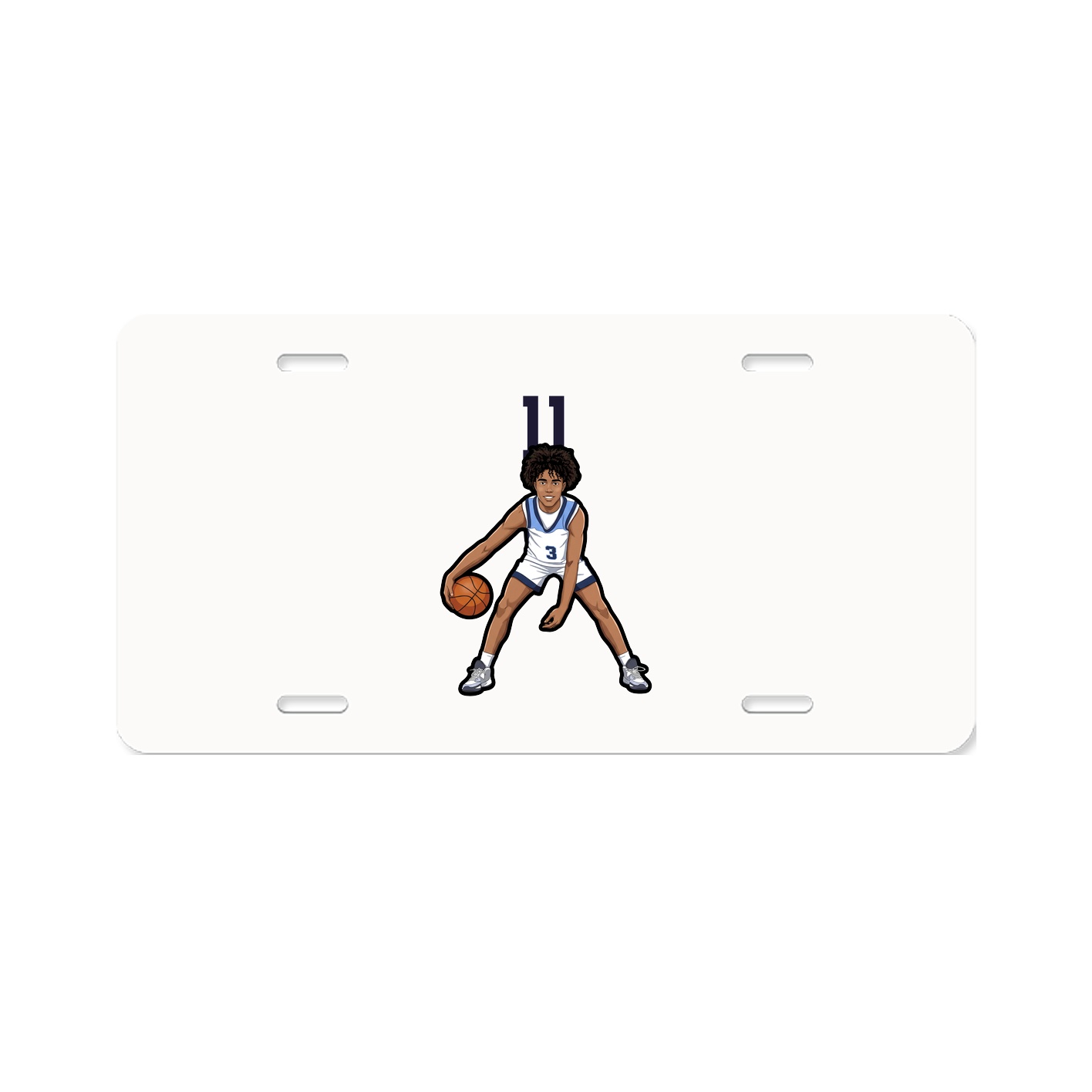 License Plate — Number Top in Classic