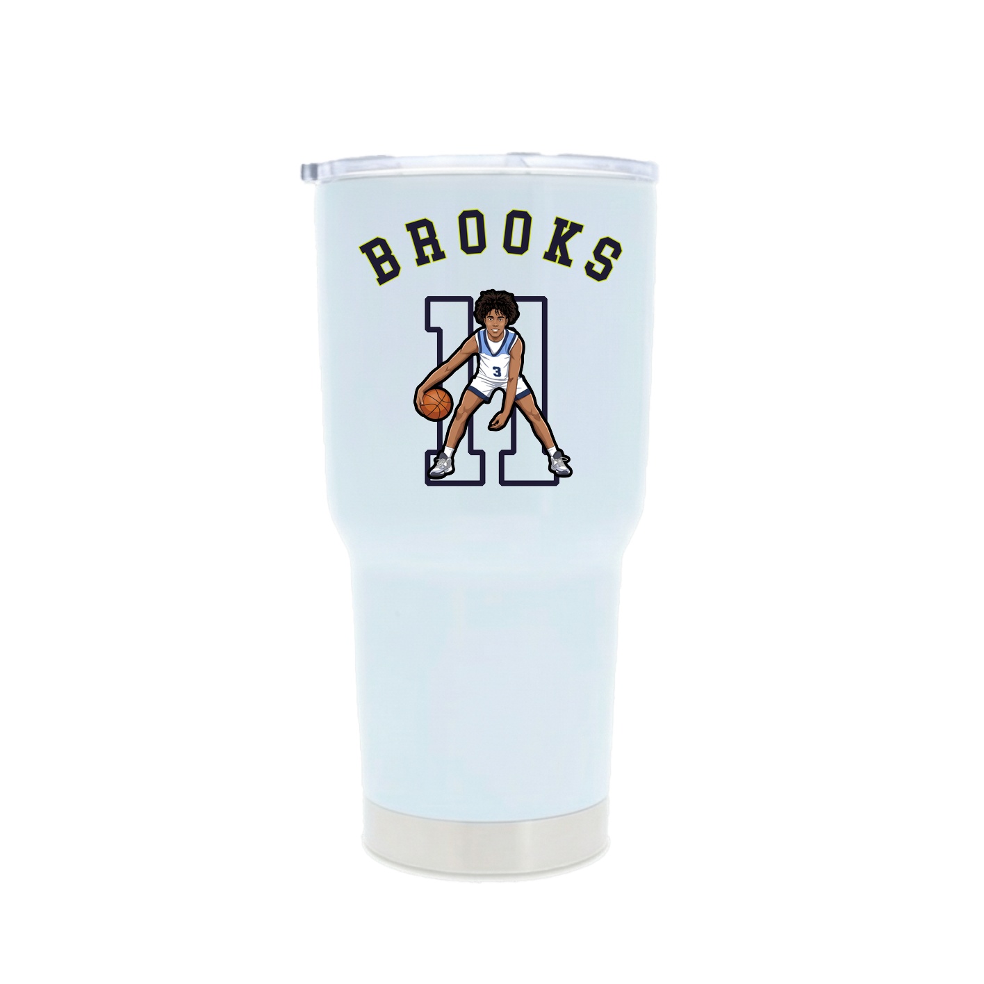 30oz Stainless Steel Tumbler — Shirsey Arch in White