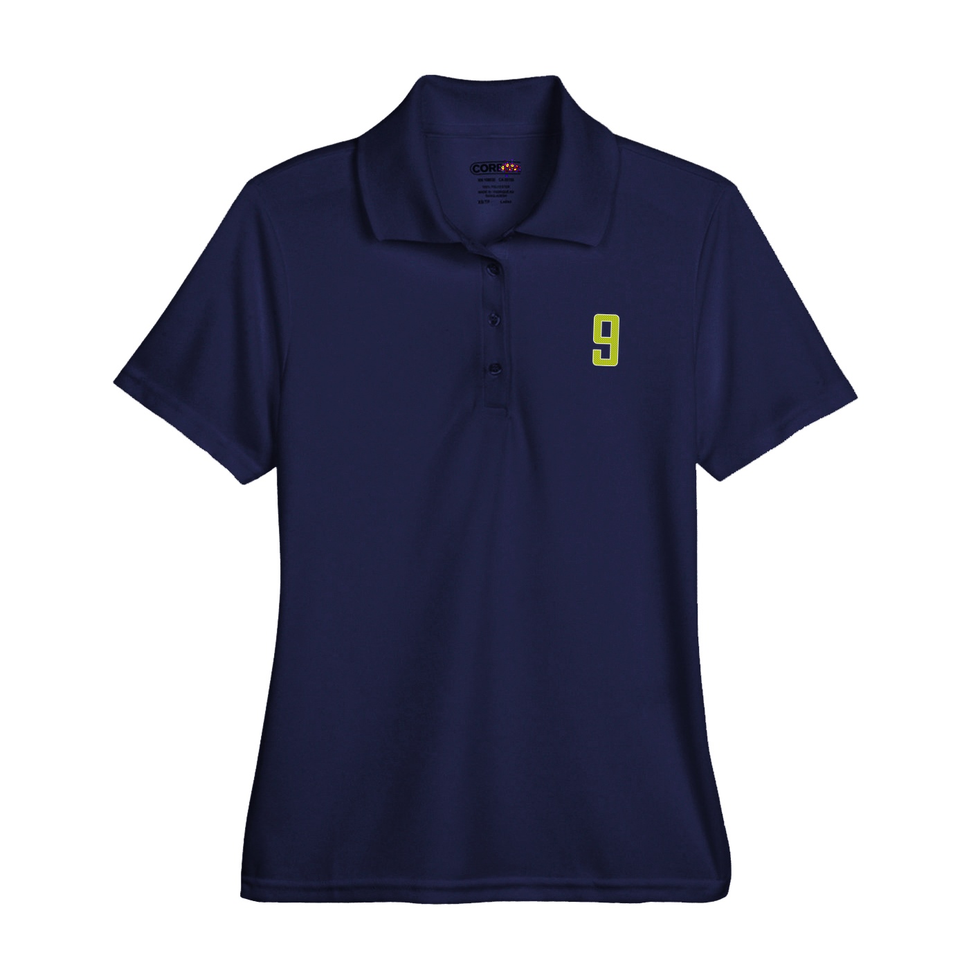 Womens Performance Polo — Front Shirsy in Navy
