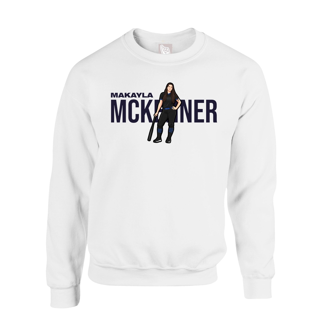 Fleece Crew — Player Name in White