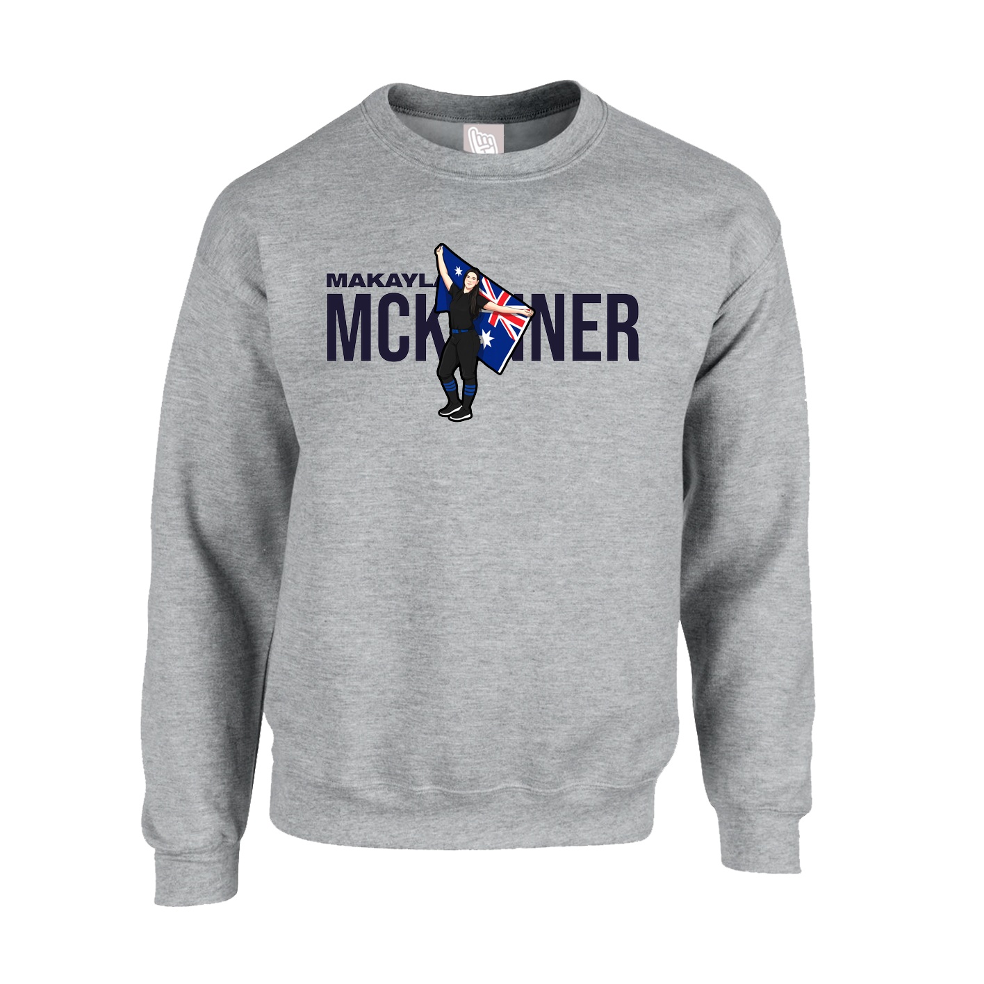 Fleece Crew — Player Name in Grey