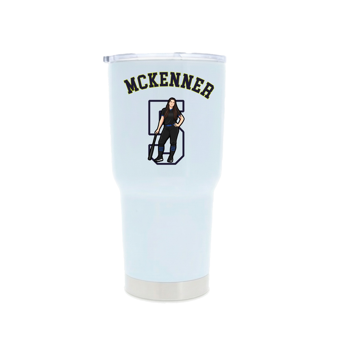 30oz Stainless Steel Tumbler — Shirsey Arch in White