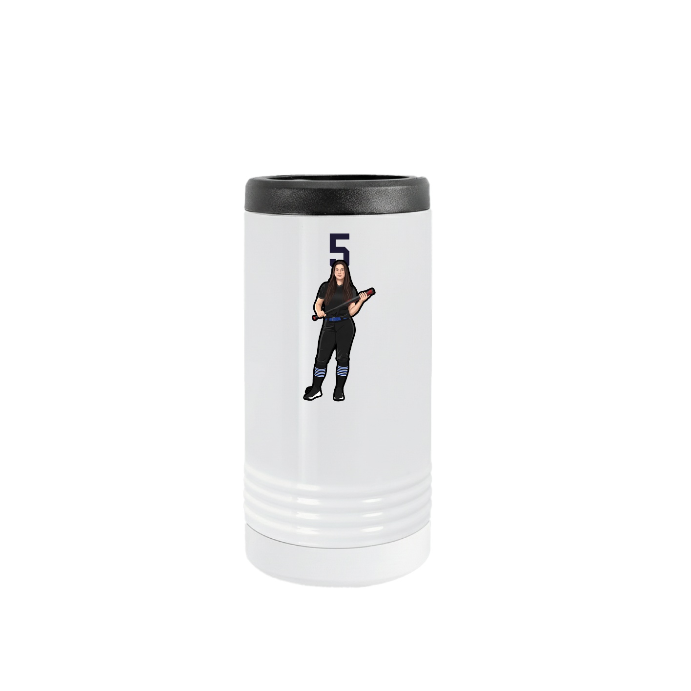 Slim Beverage Holder — Number Top in White