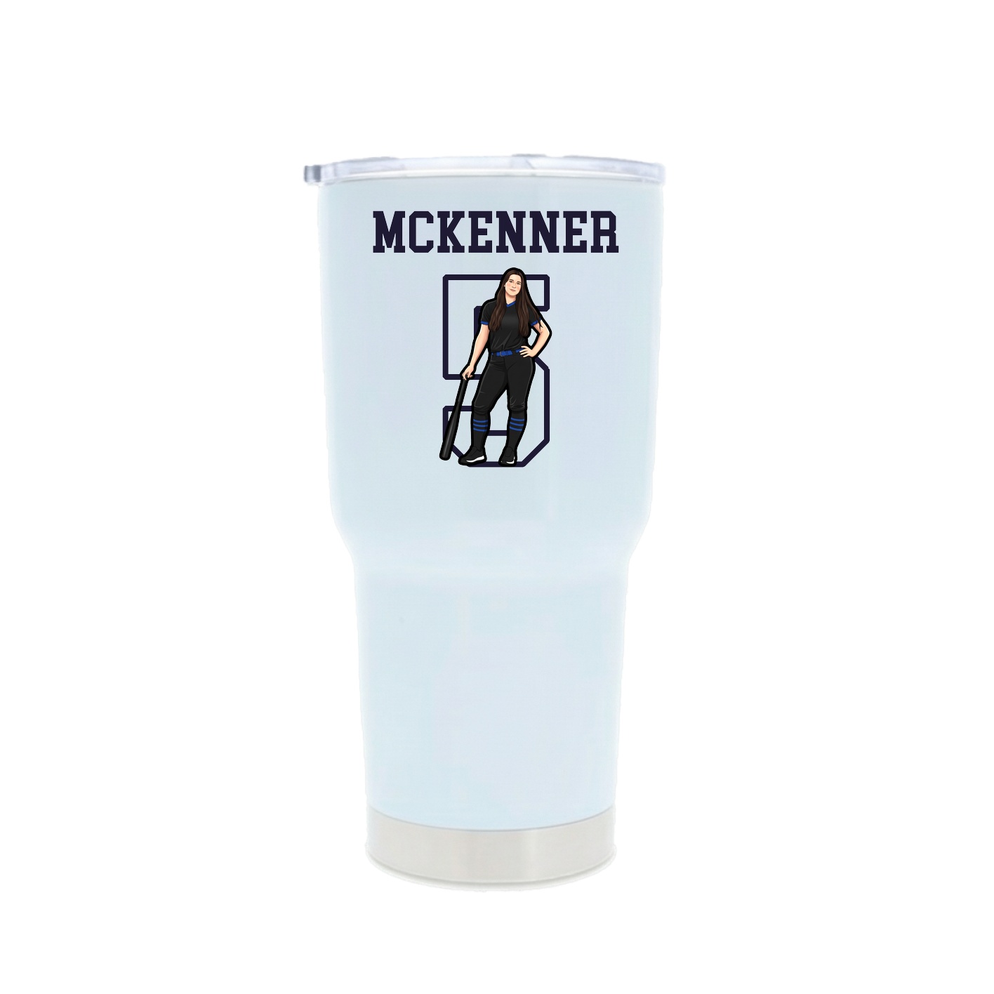 30oz Stainless Steel Tumbler — Shirsey in White