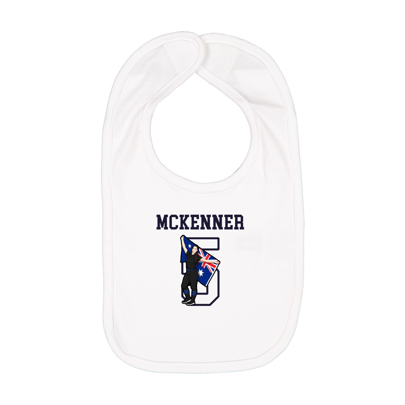 Infant Bib — Shirsey in White