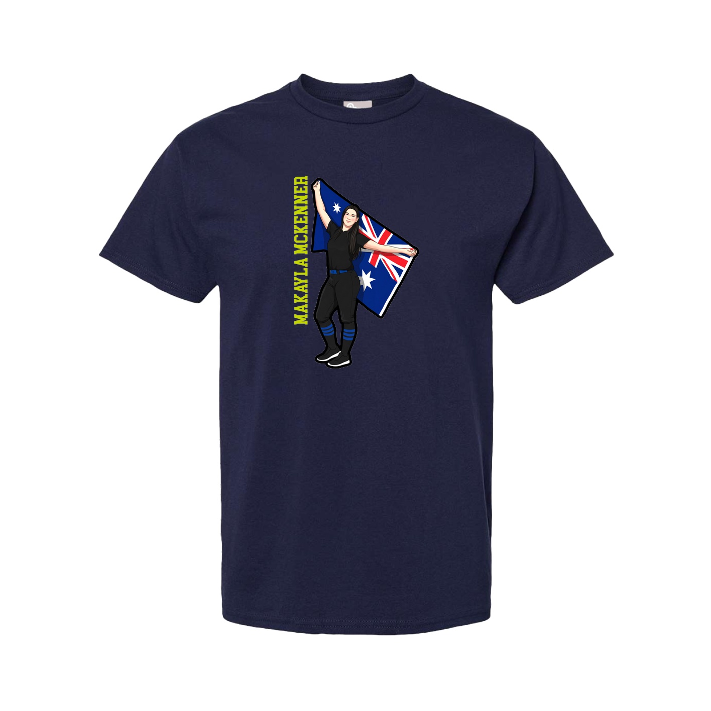 Tee — Name Vertical in Navy