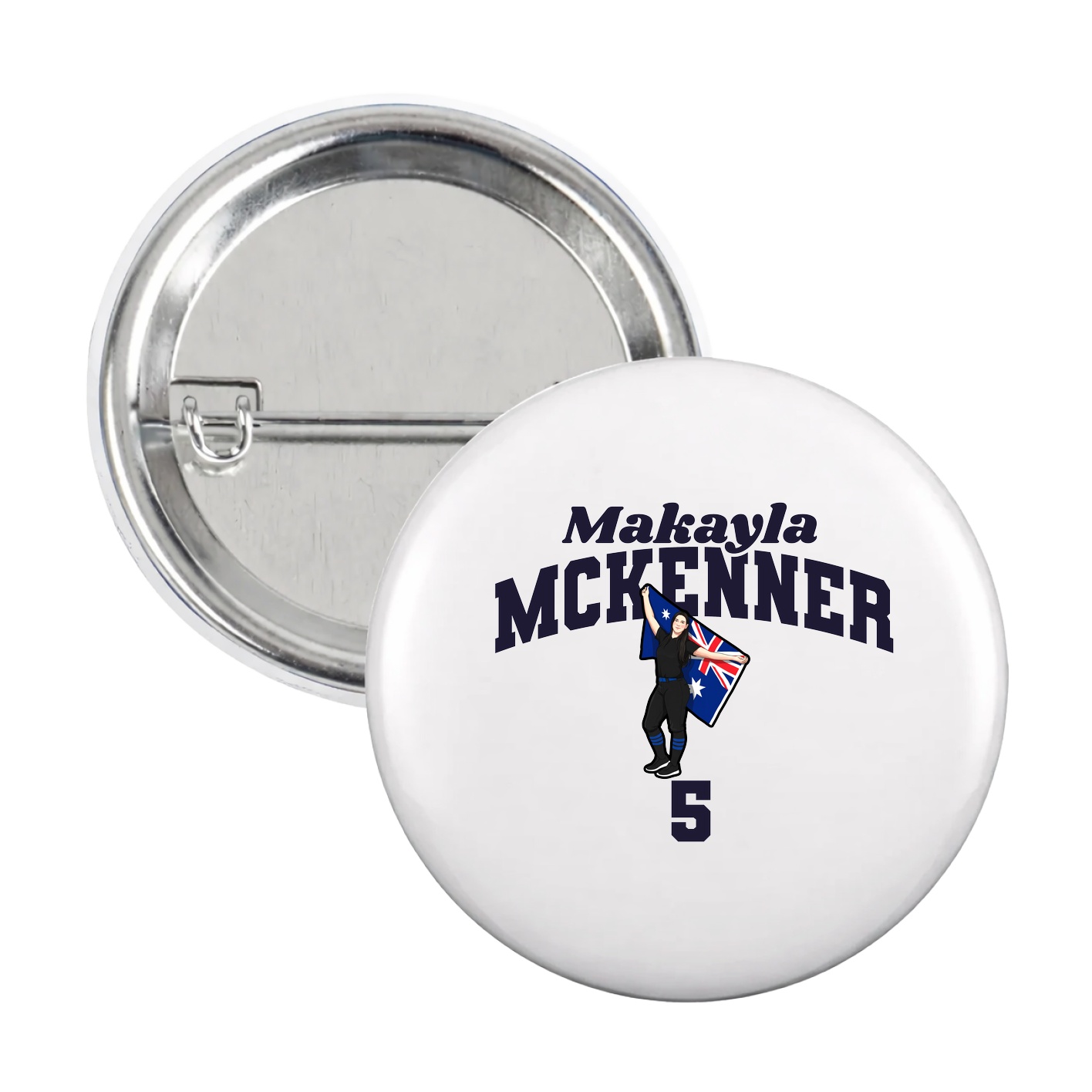 Game Day Button — Signature Arch in White