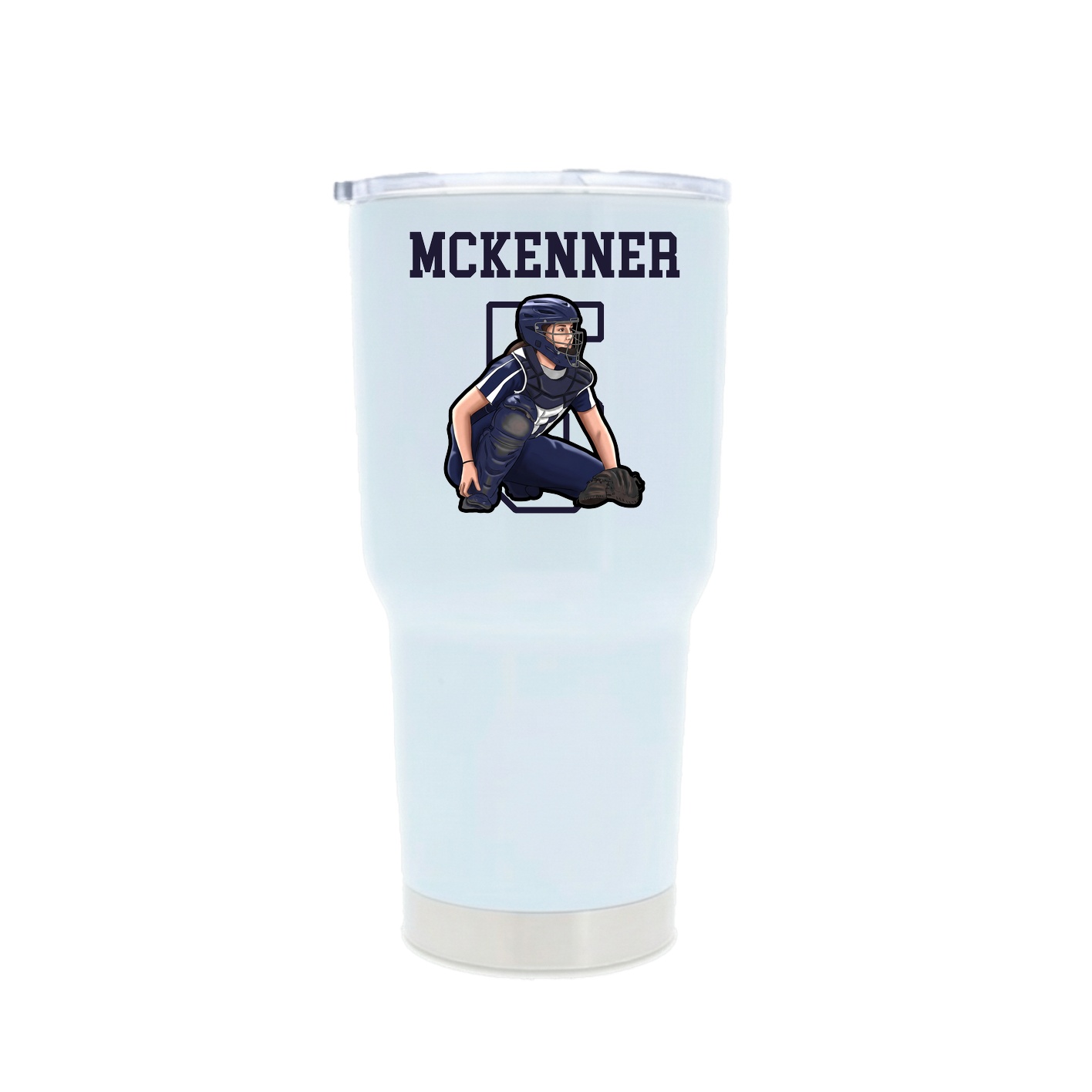 30oz Stainless Steel Tumbler — Shirsey in White