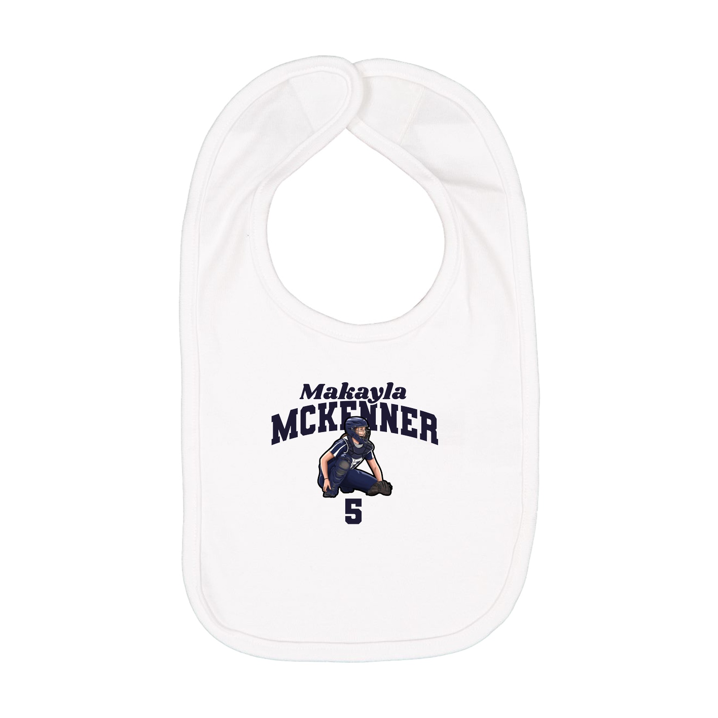 Infant Bib — Signature Arch in White