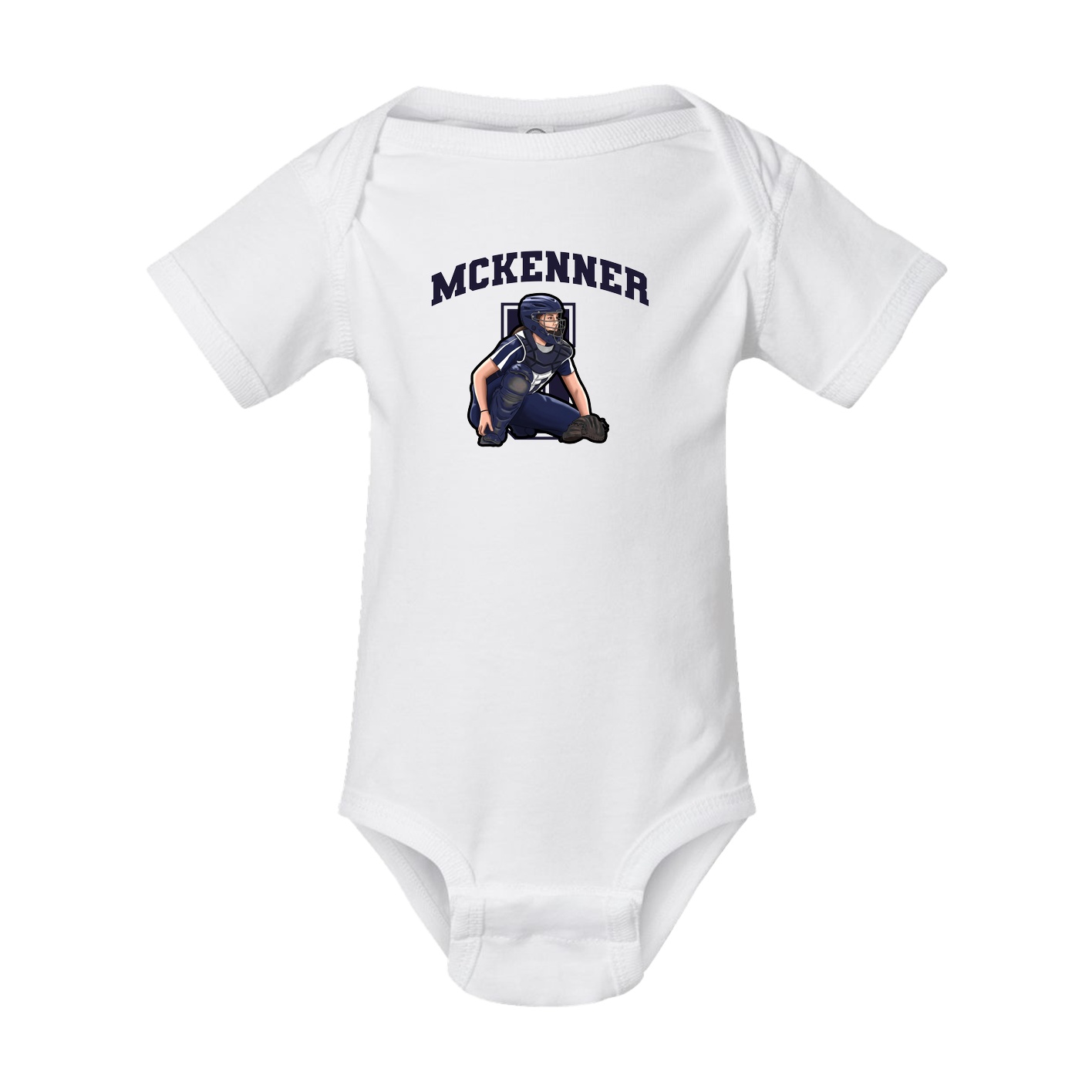 Baby Onesie — Number in White