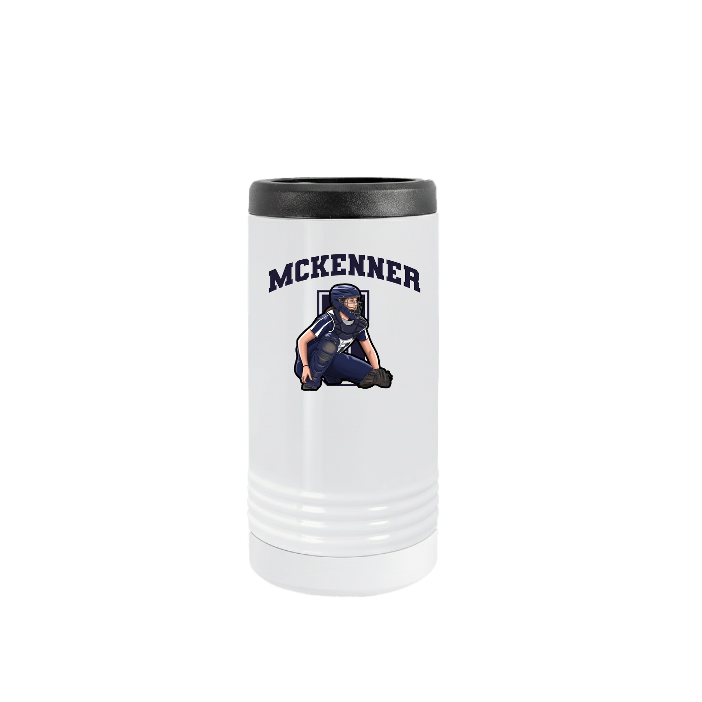 Slim Beverage Holder — Number in White
