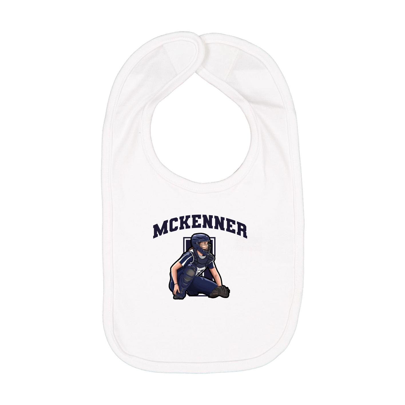 Infant Bib — Number in White