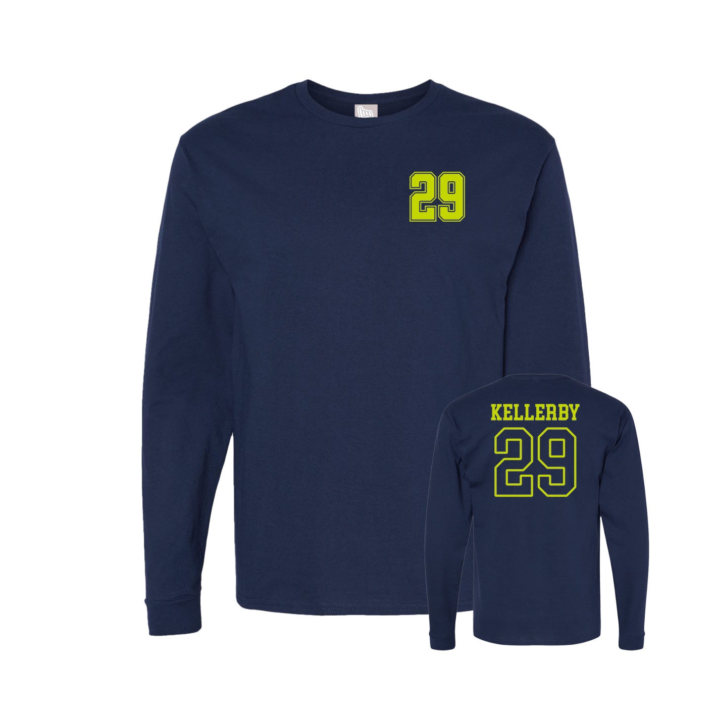 Long Sleeve Tee — Chest Back in Navy