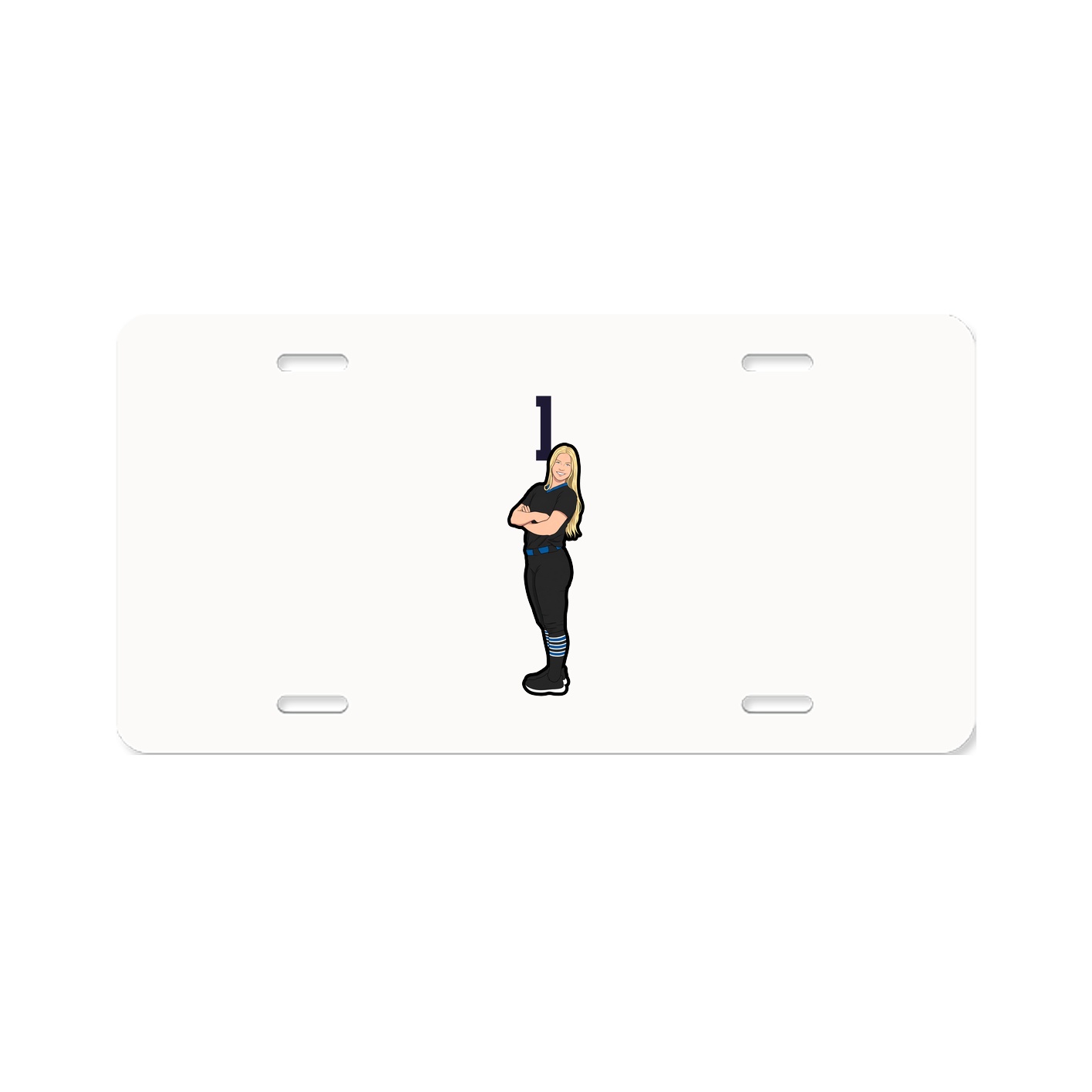 License Plate — Number Top in Classic