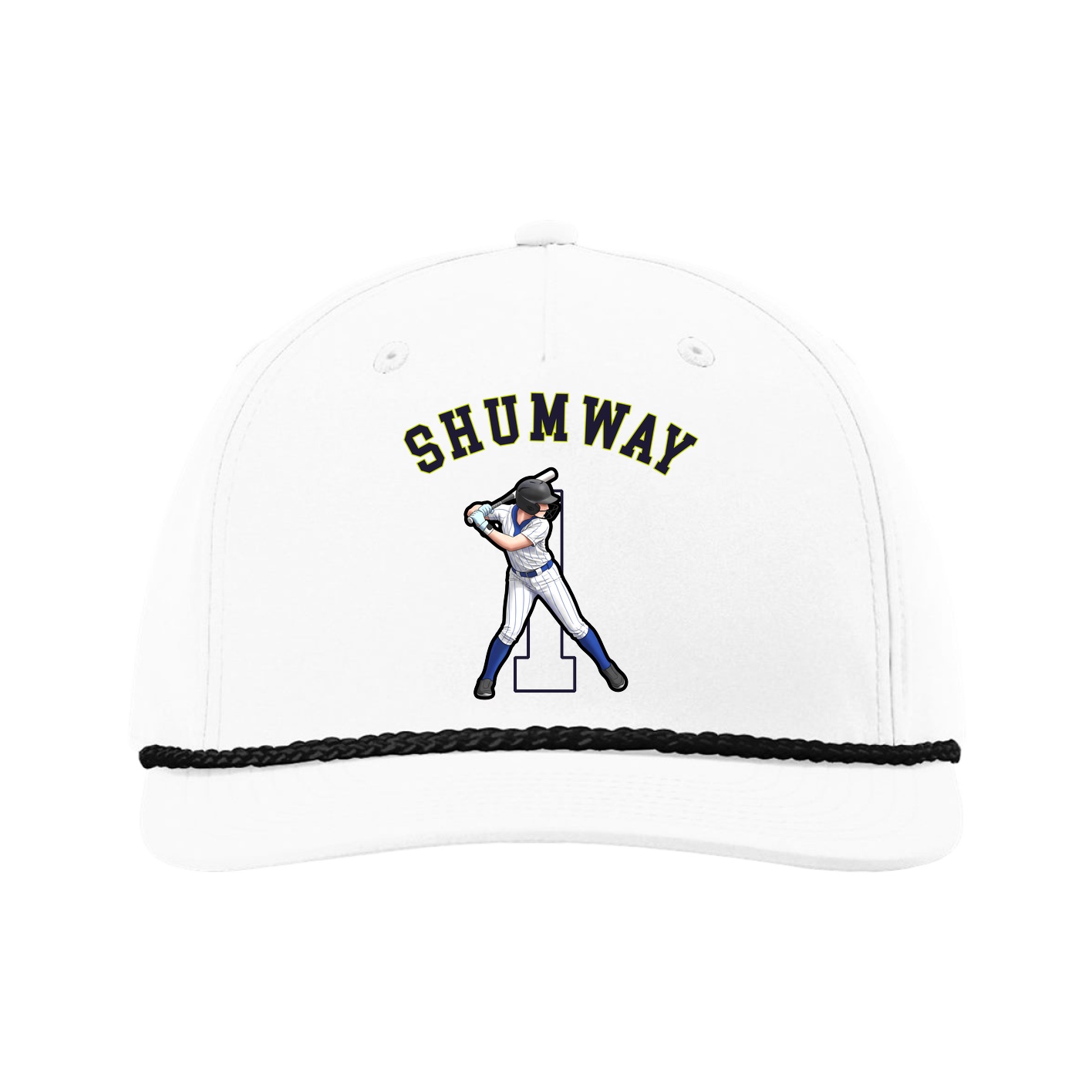 Five-Panel Classic Rope Cap — Shirsey Arch in White