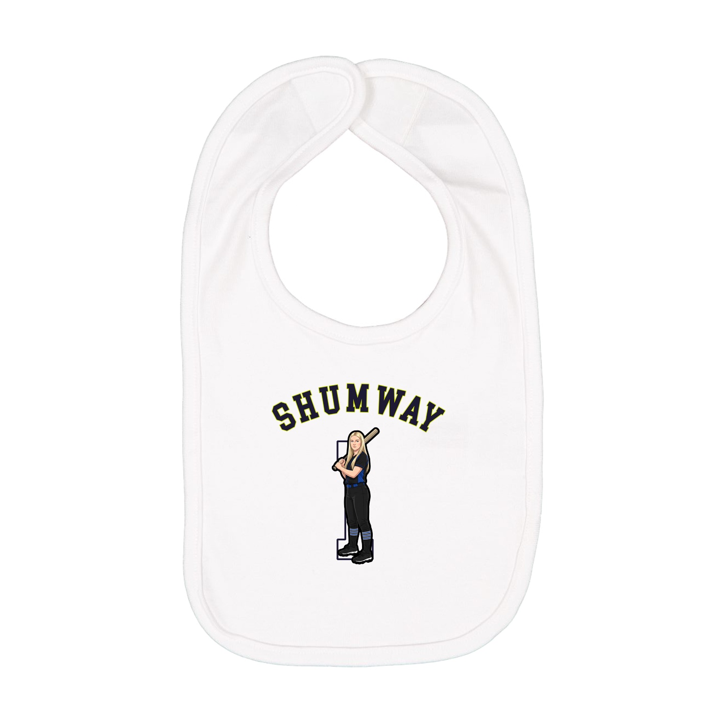 Infant Bib — Shirsey Arch in White