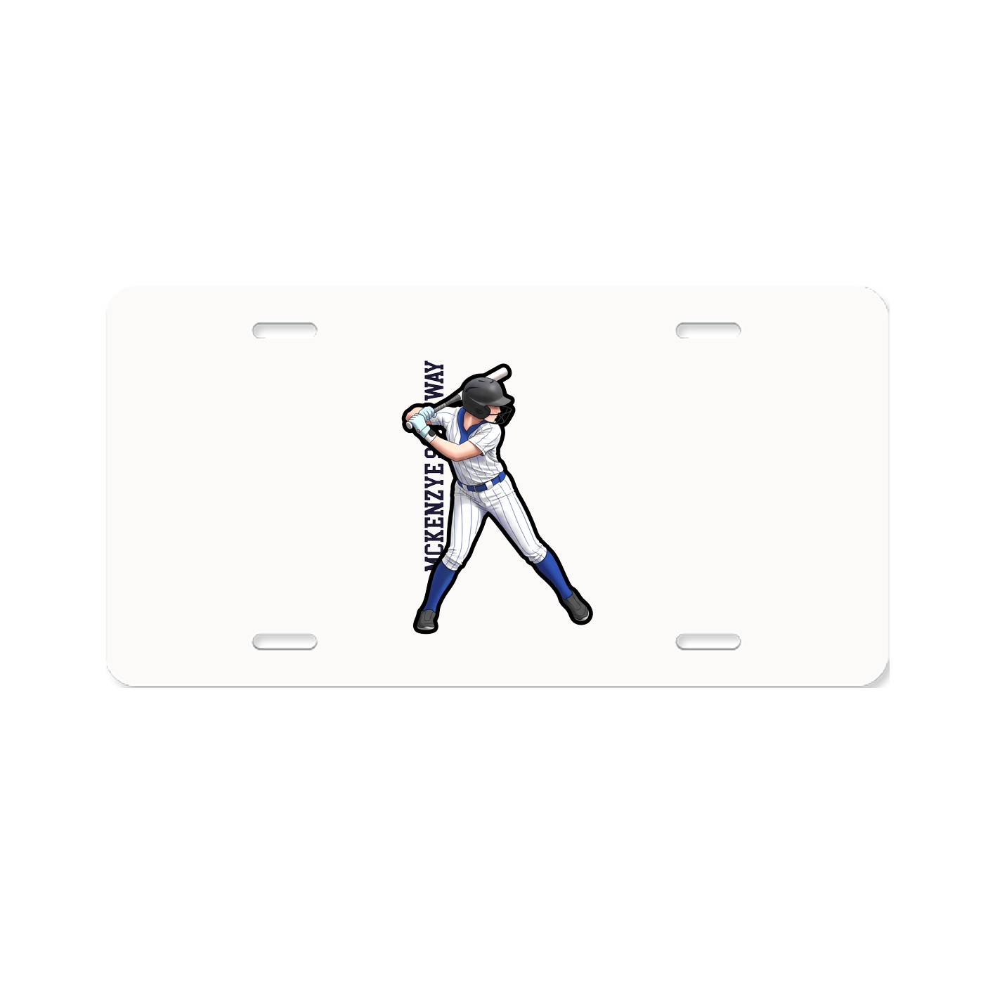 License Plate — Name Vertical in Classic