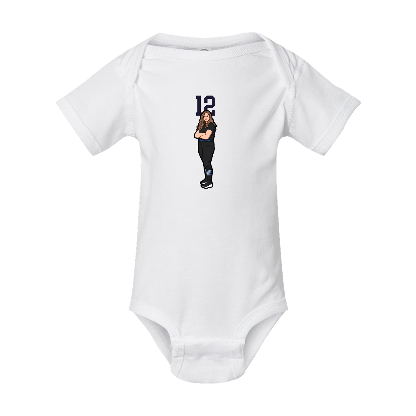Baby Onesie — Number Top in White