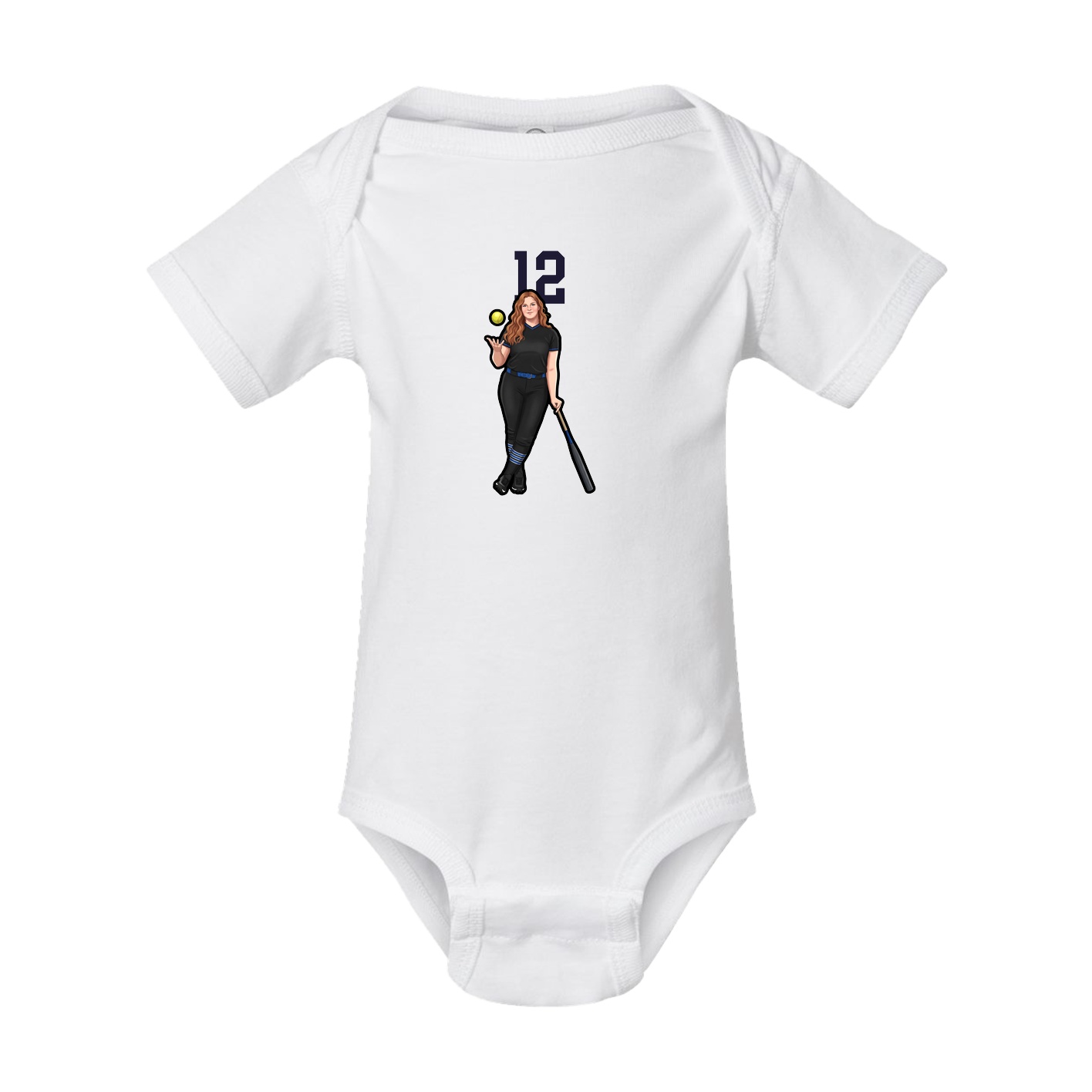 Baby Onesie — Number Top in White