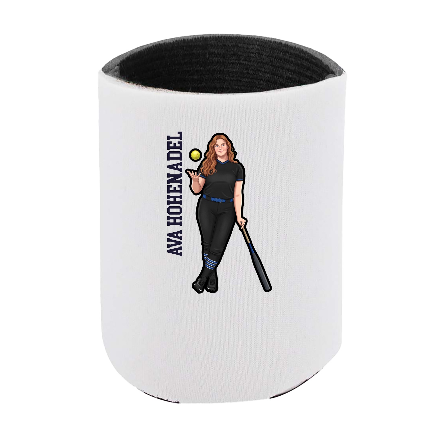 Can Holder — Name Vertical in White