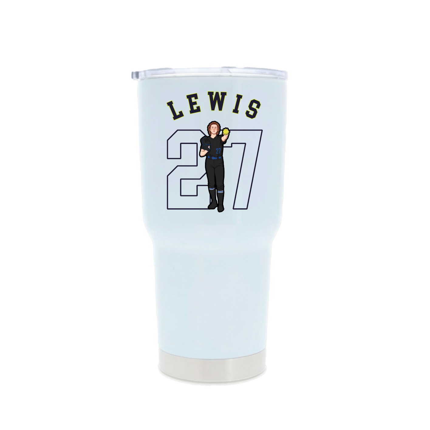 30oz Stainless Steel Tumbler — Shirsey Arch in White