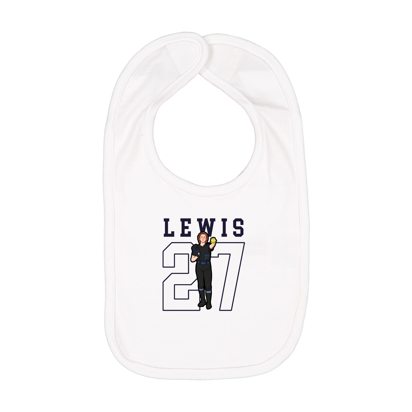 Infant Bib — Shirsey in White