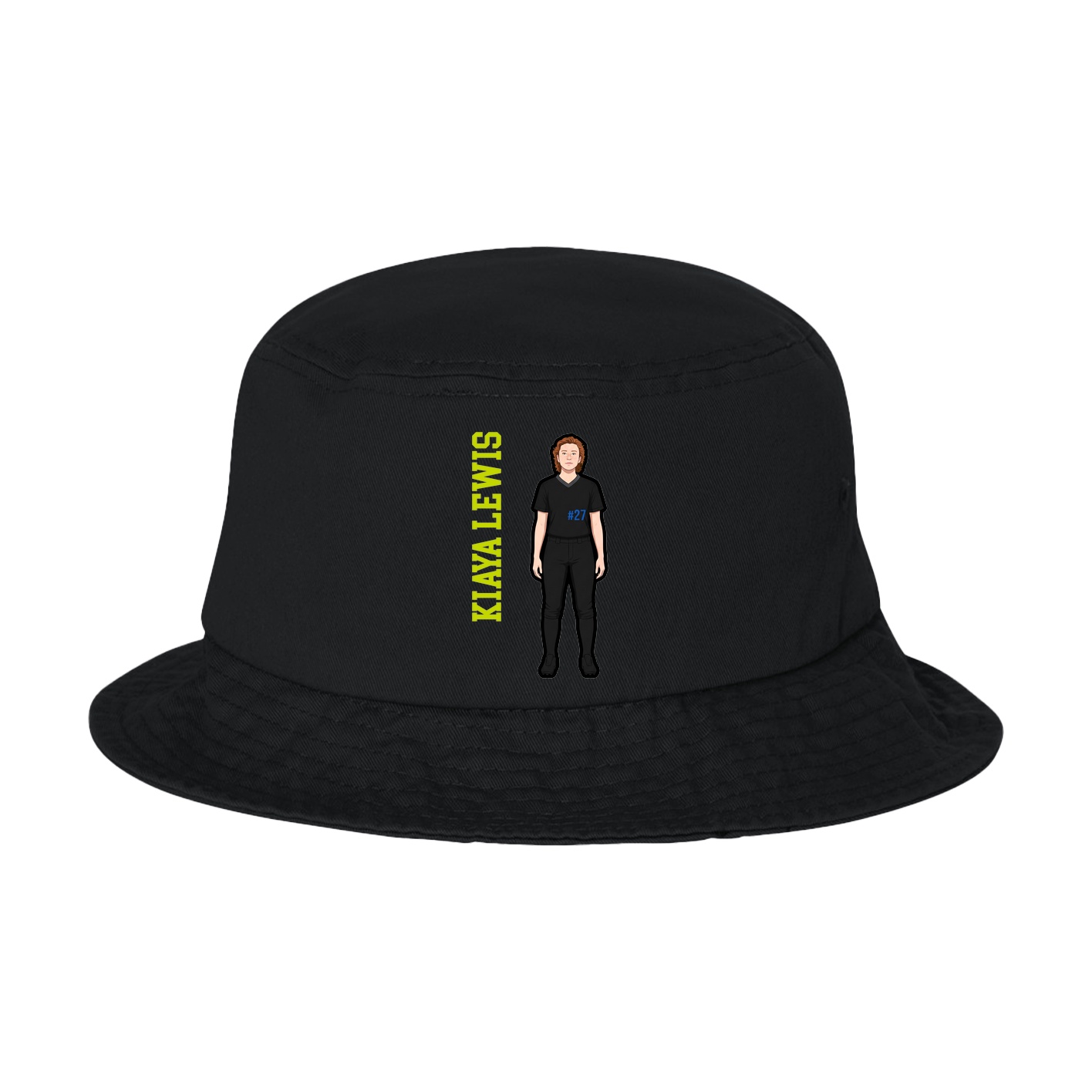 Bucket Cap — Name Vertical in Black