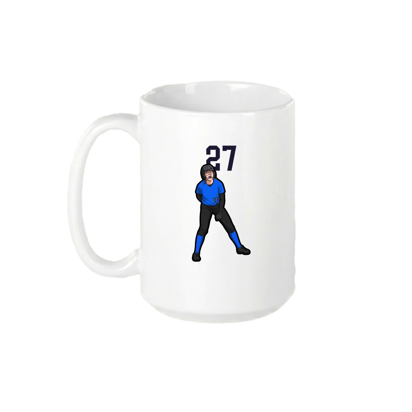 15oz Coffee Mug — Number Top in White