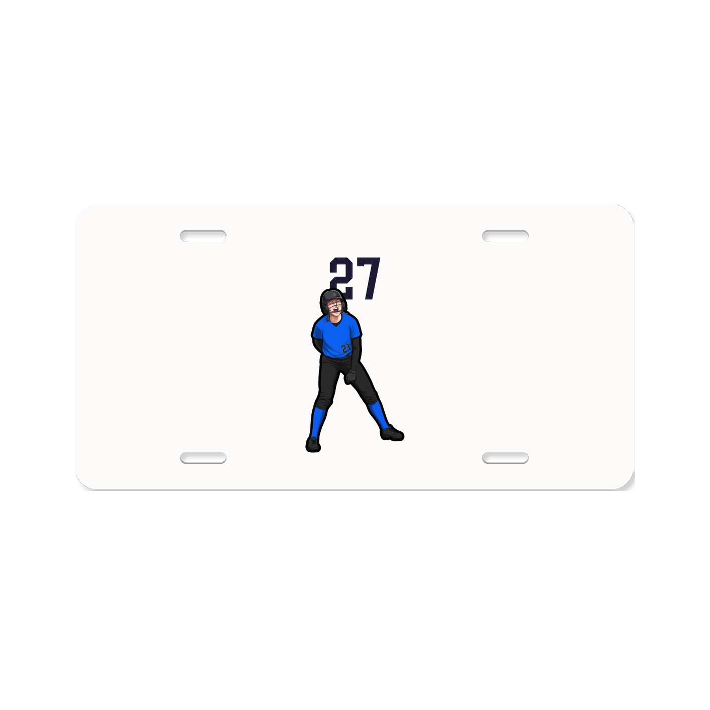 License Plate — Number Top in Classic