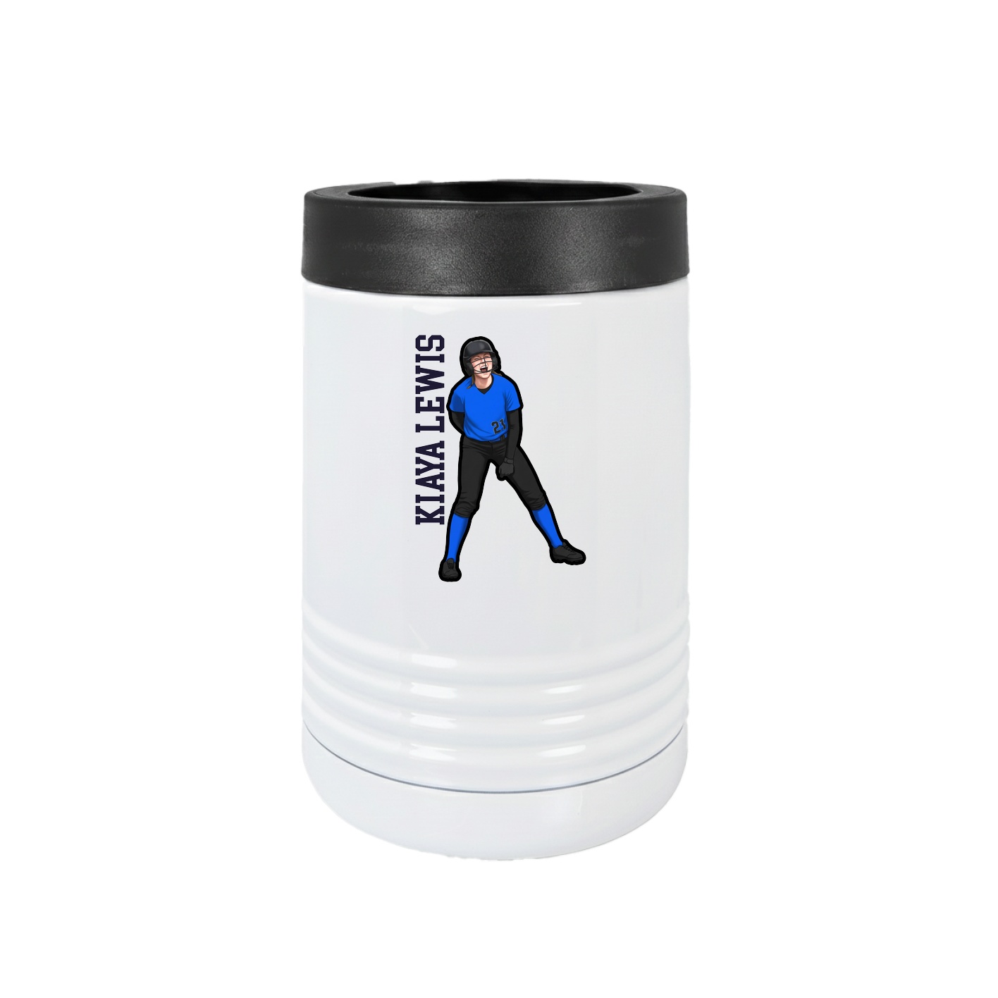 Beverage Holder — Name Vertical in White