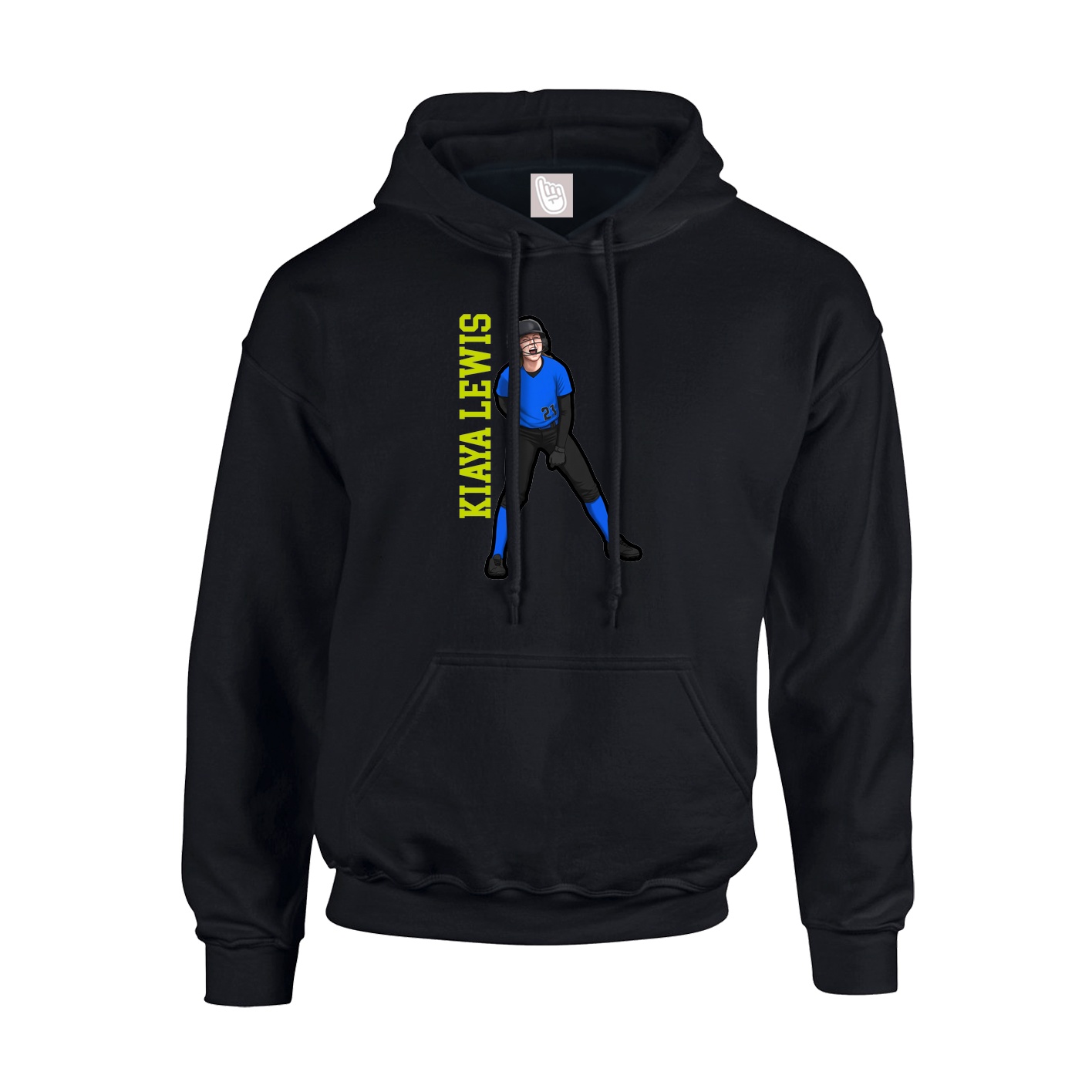 Youth Hoodie — Name Vertical in Black