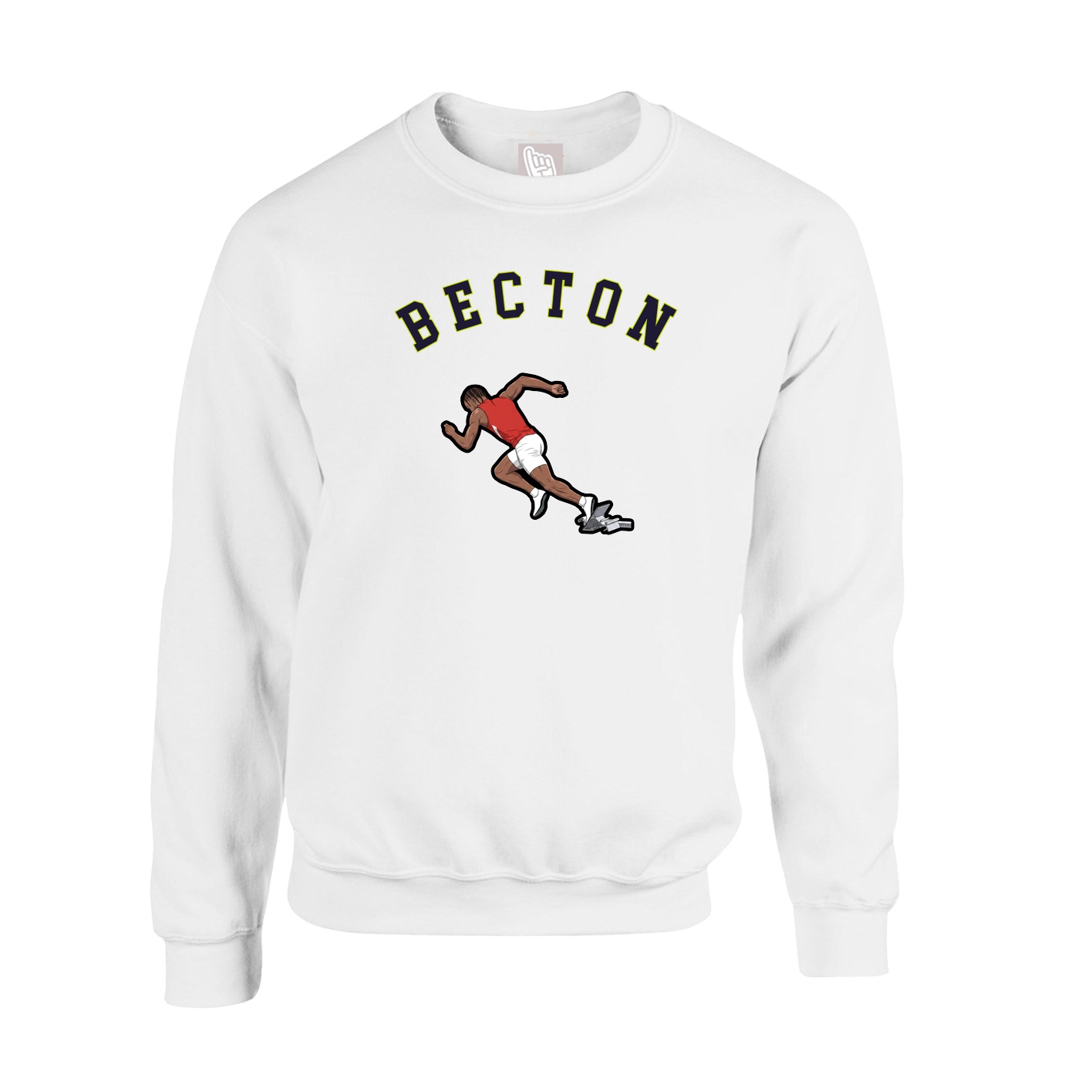 Fleece Crew — Shirsey Arch in White
