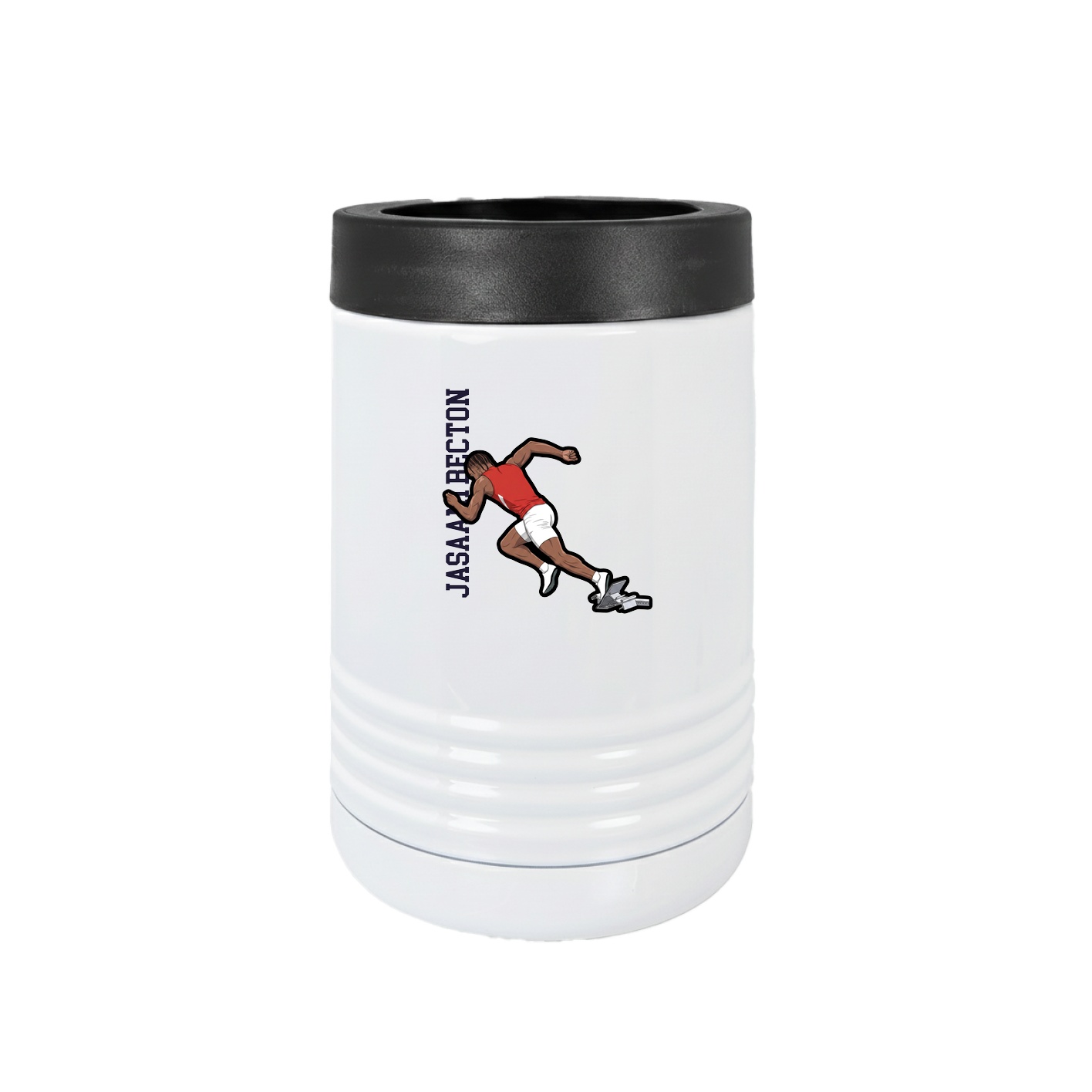 Beverage Holder — Name Vertical in White