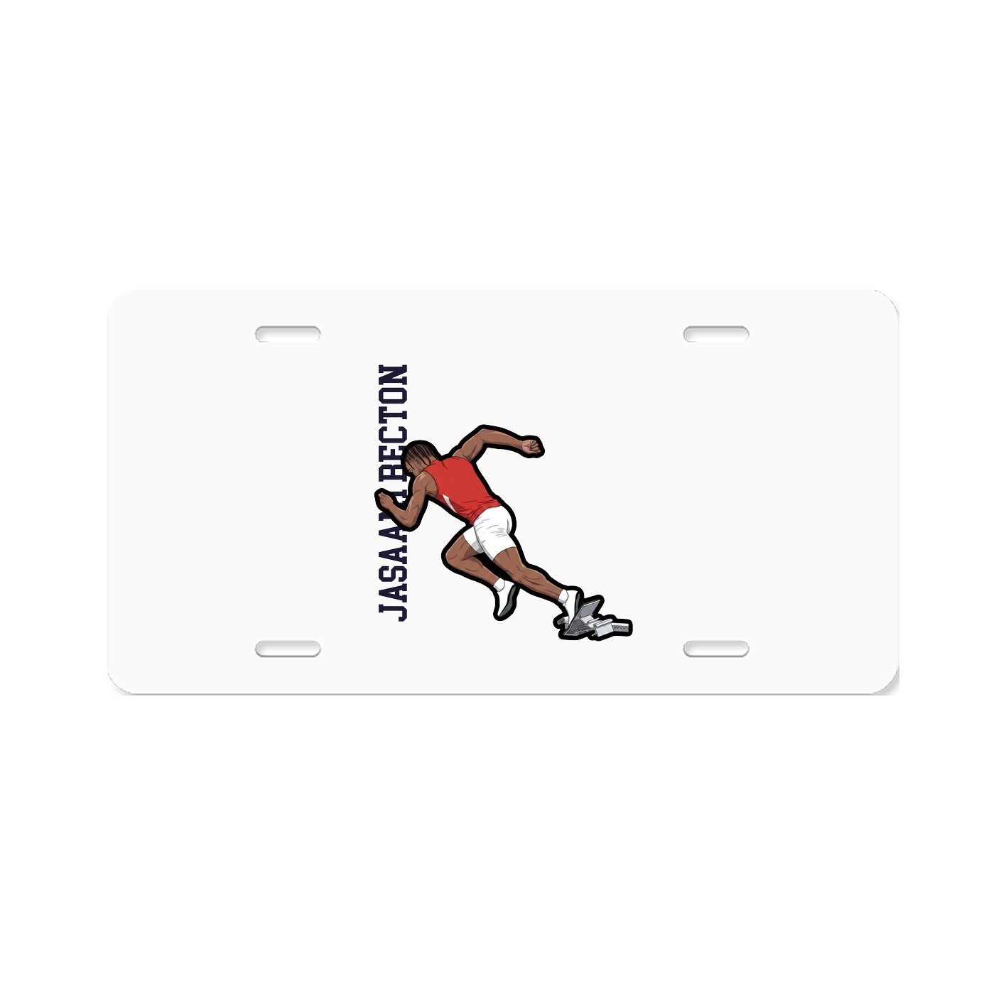 License Plate — Name Vertical in Classic