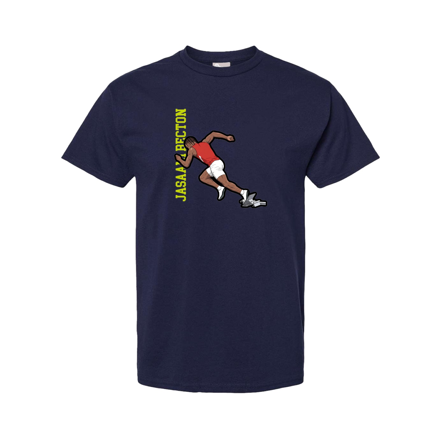 Tee — Name Vertical in Navy