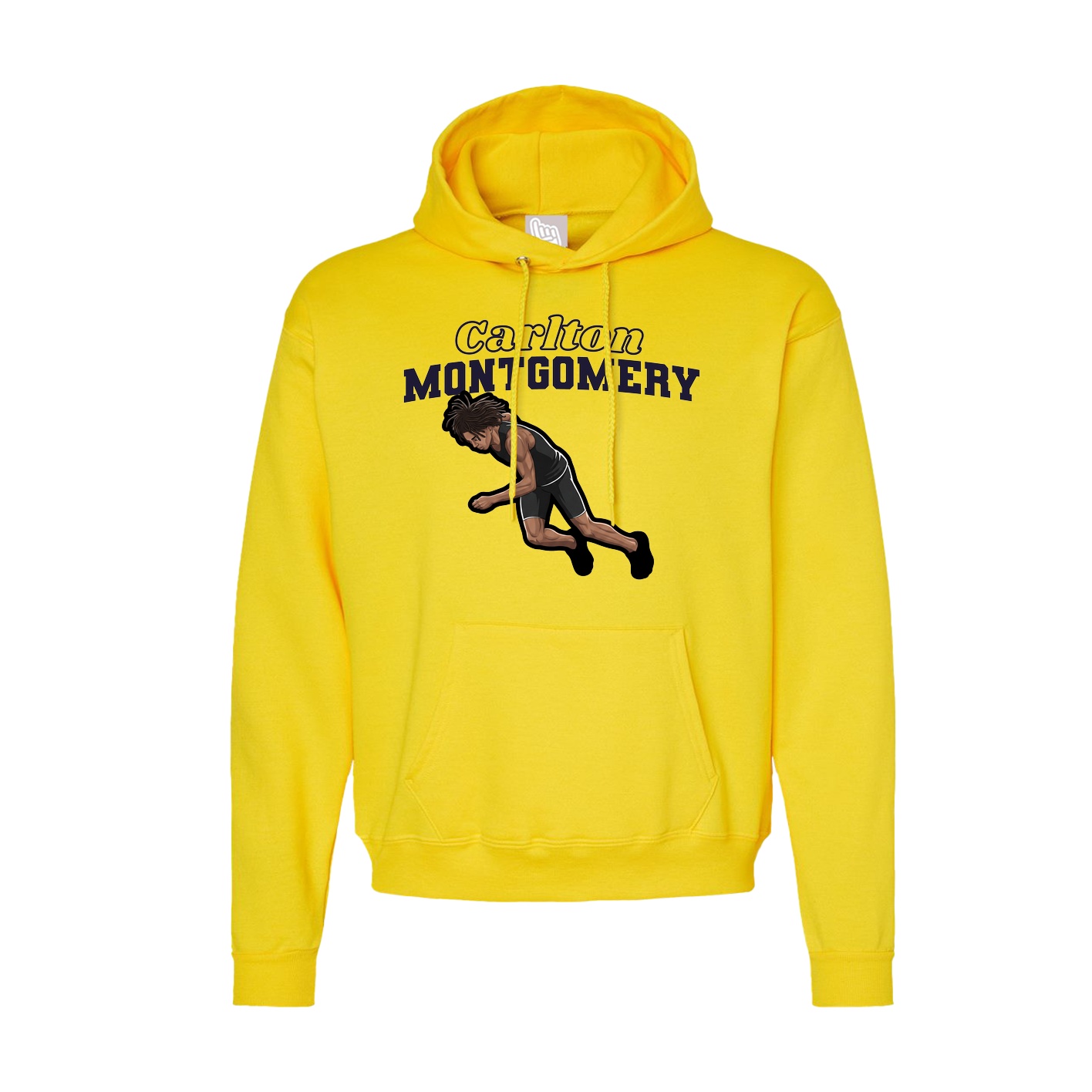 Hoodie — Name Arch in Yellow